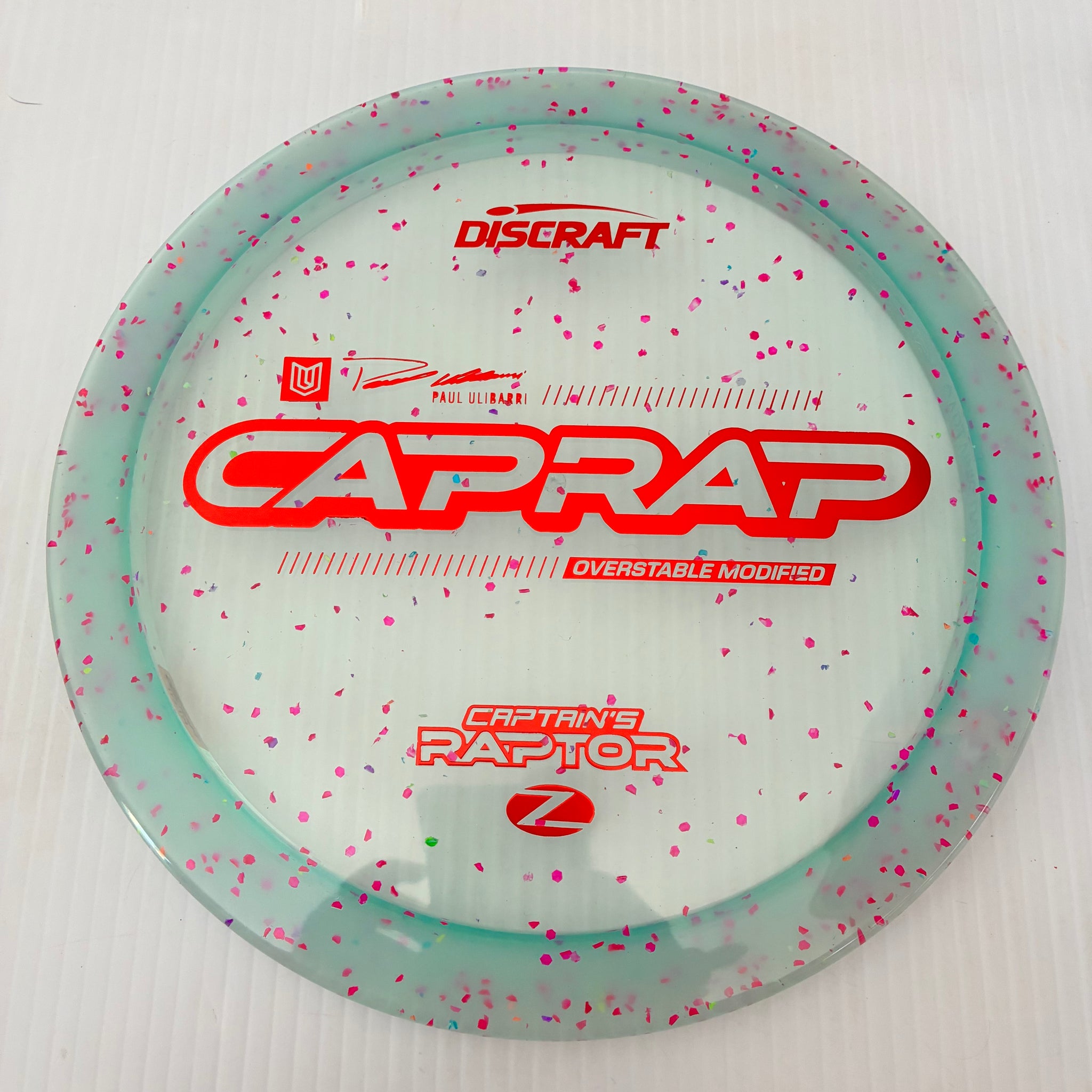 Discraft 2026 Paul Ulibarri Tour Series Z Confetti Captain's Raptor 9/3/1/4