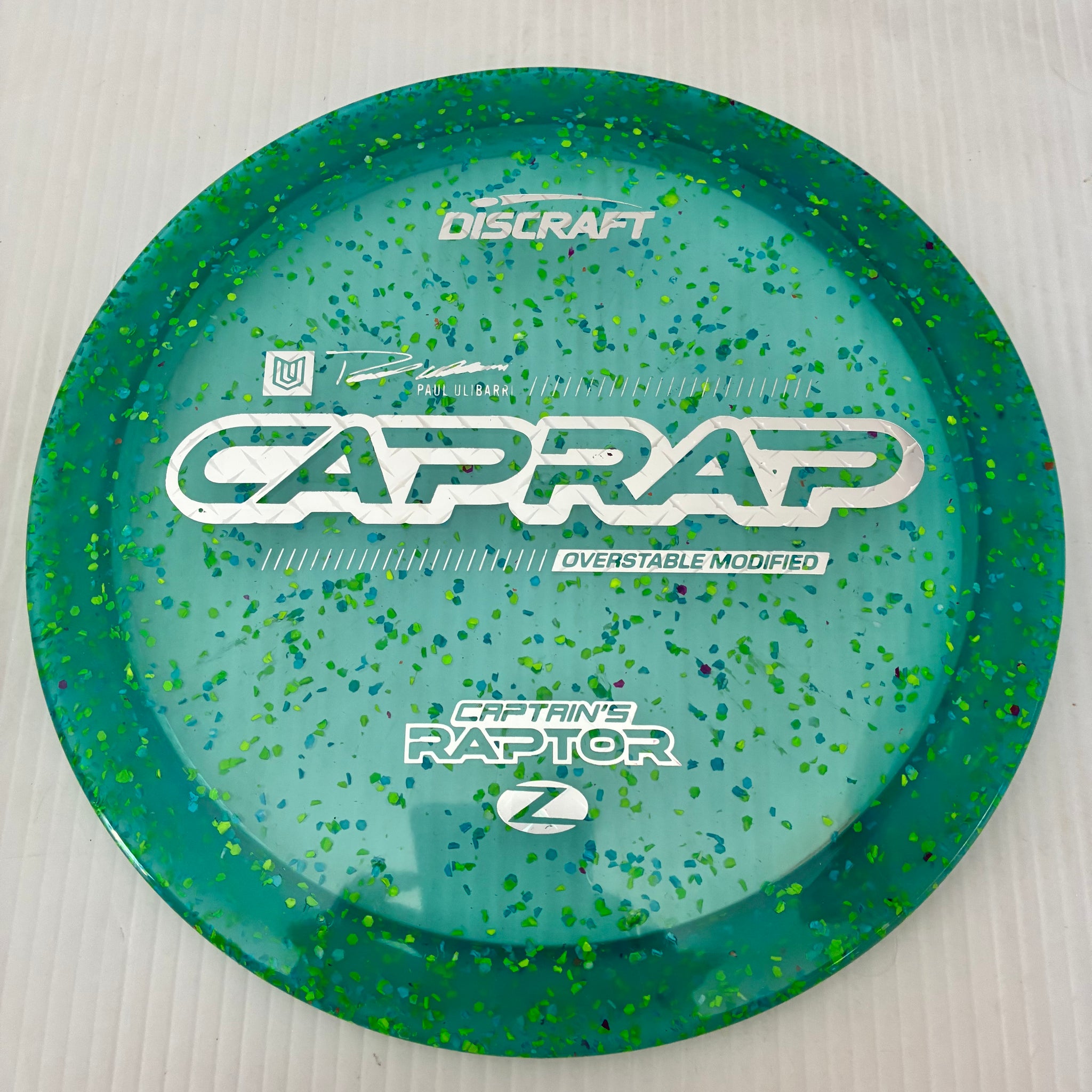 Discraft 2026 Paul Ulibarri Tour Series Z Confetti Captain's Raptor 9/3/1/4