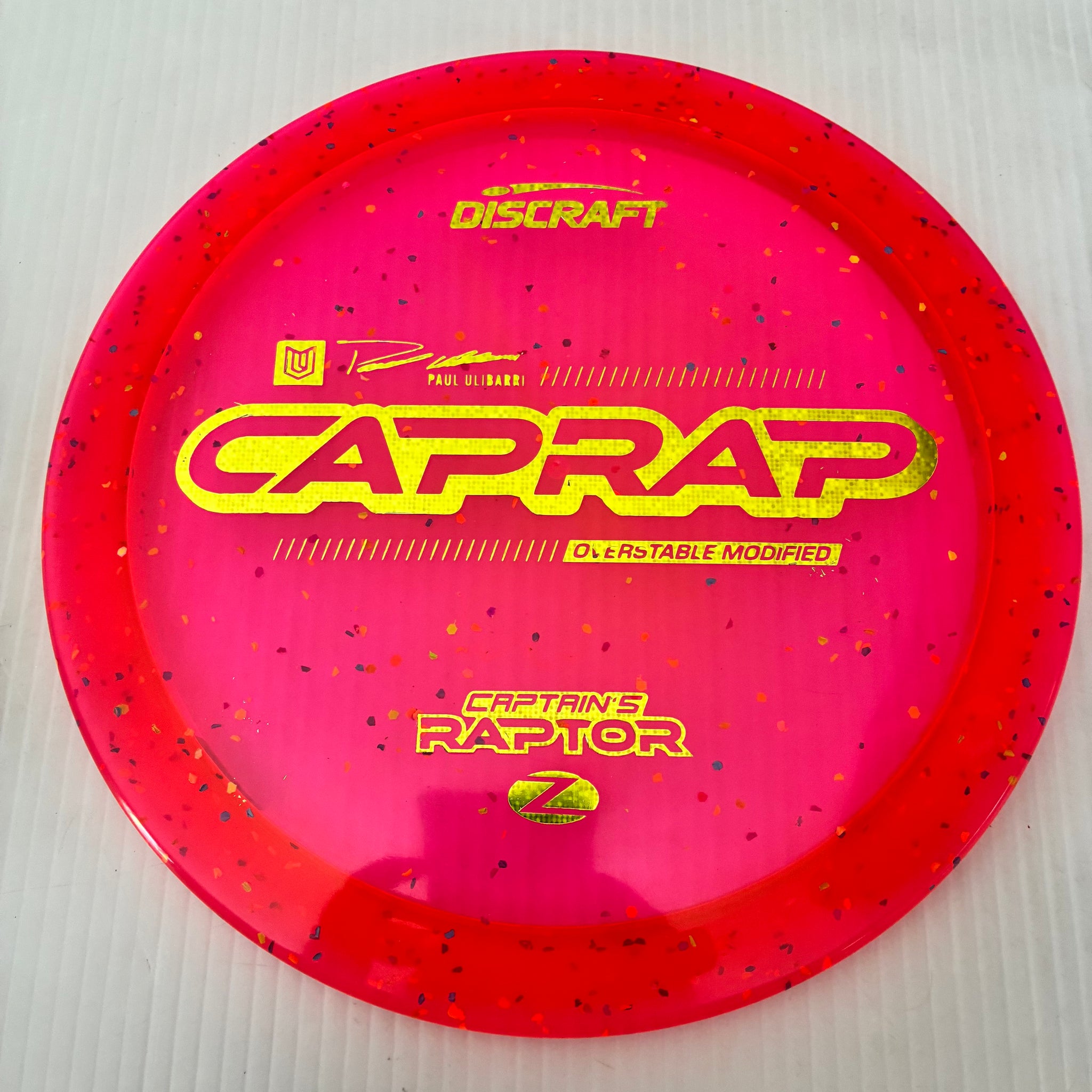 Discraft 2026 Paul Ulibarri Tour Series Z Confetti Captain's Raptor 9/3/1/4