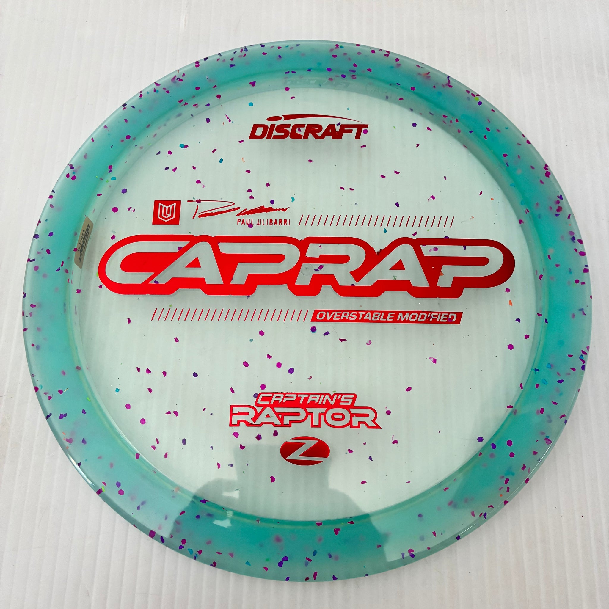 Discraft 2026 Paul Ulibarri Tour Series Z Confetti Captain's Raptor 9/3/1/4