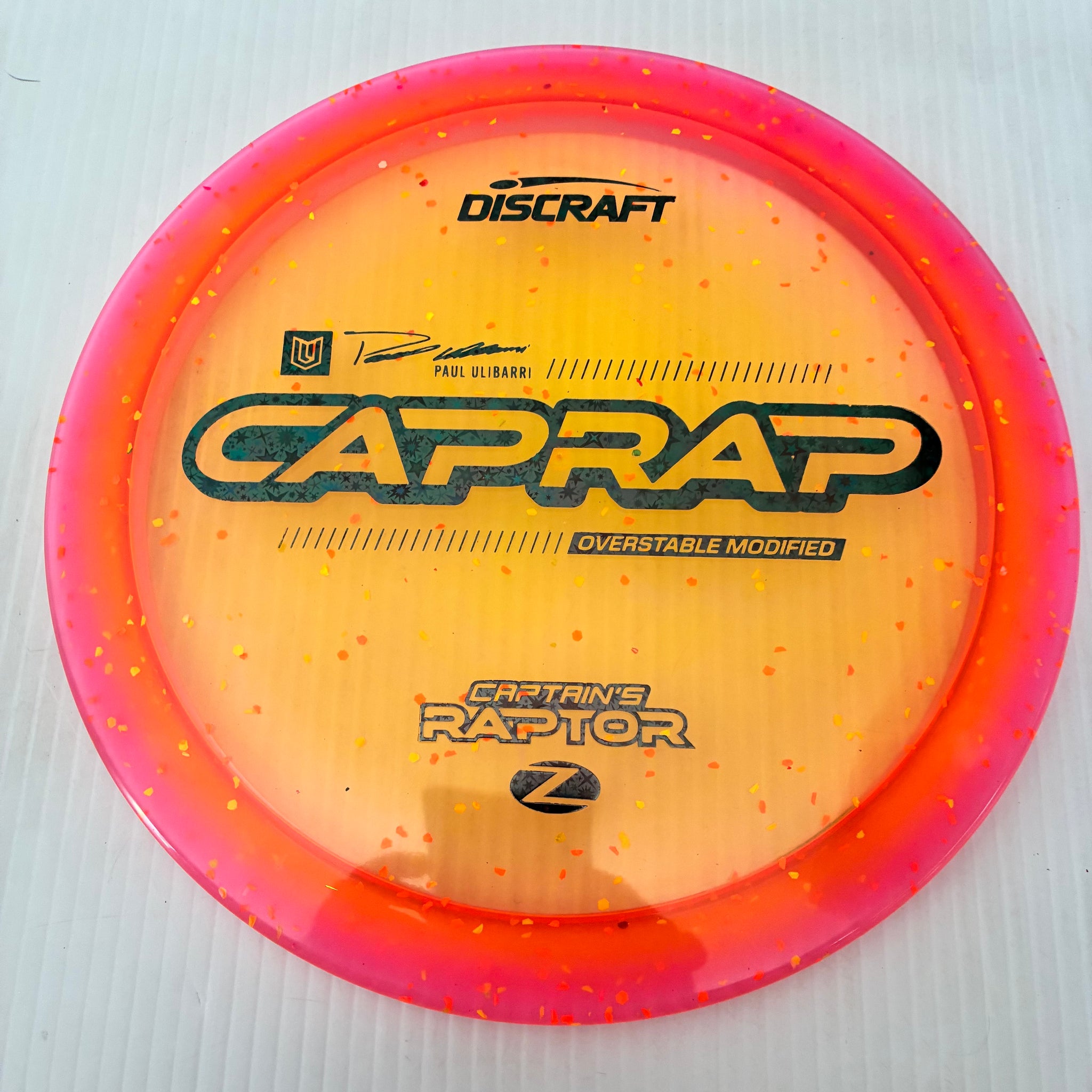 Discraft 2026 Paul Ulibarri Tour Series Z Confetti Captain's Raptor 9/3/1/4