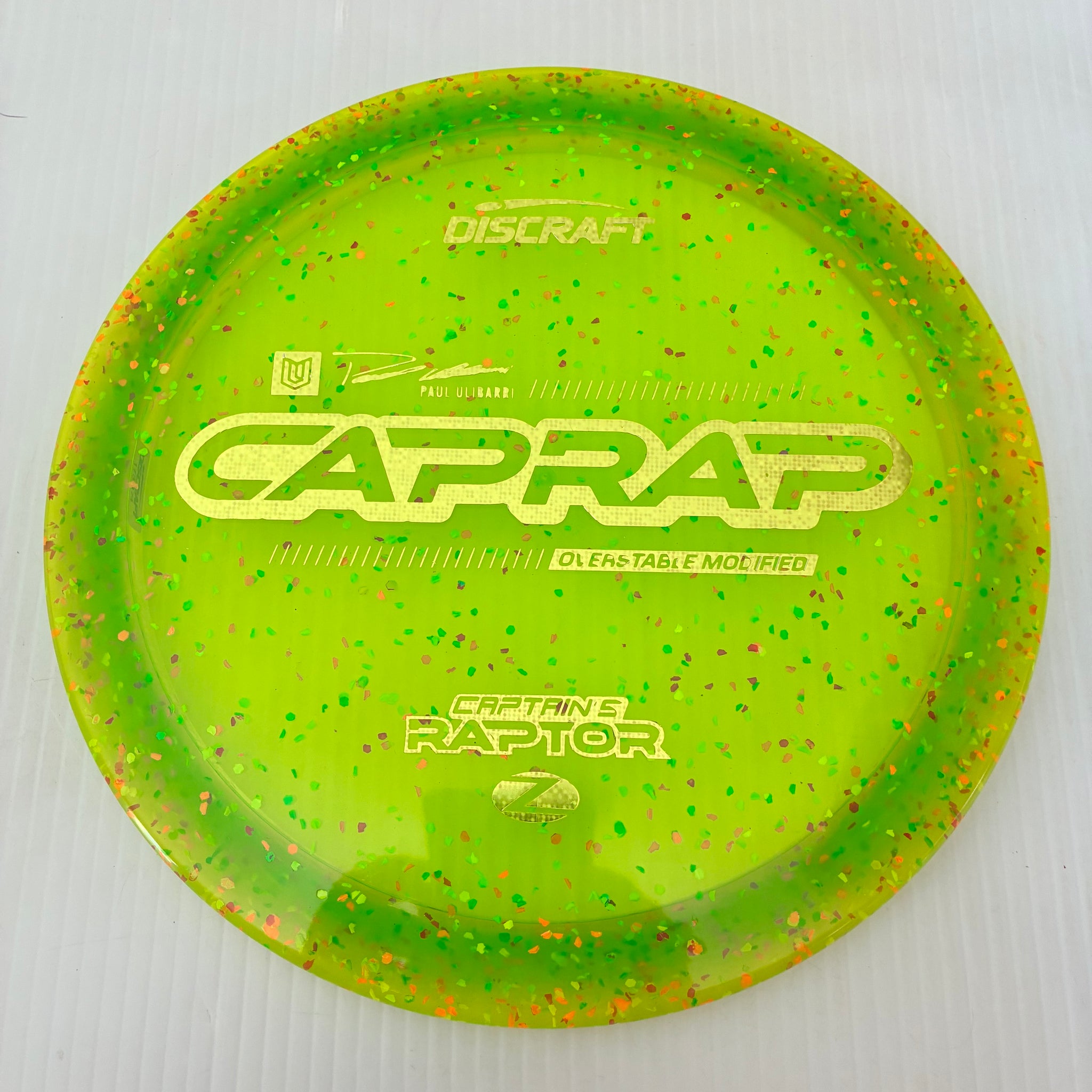 Discraft 2026 Paul Ulibarri Tour Series Z Confetti Captain's Raptor 9/3/1/4