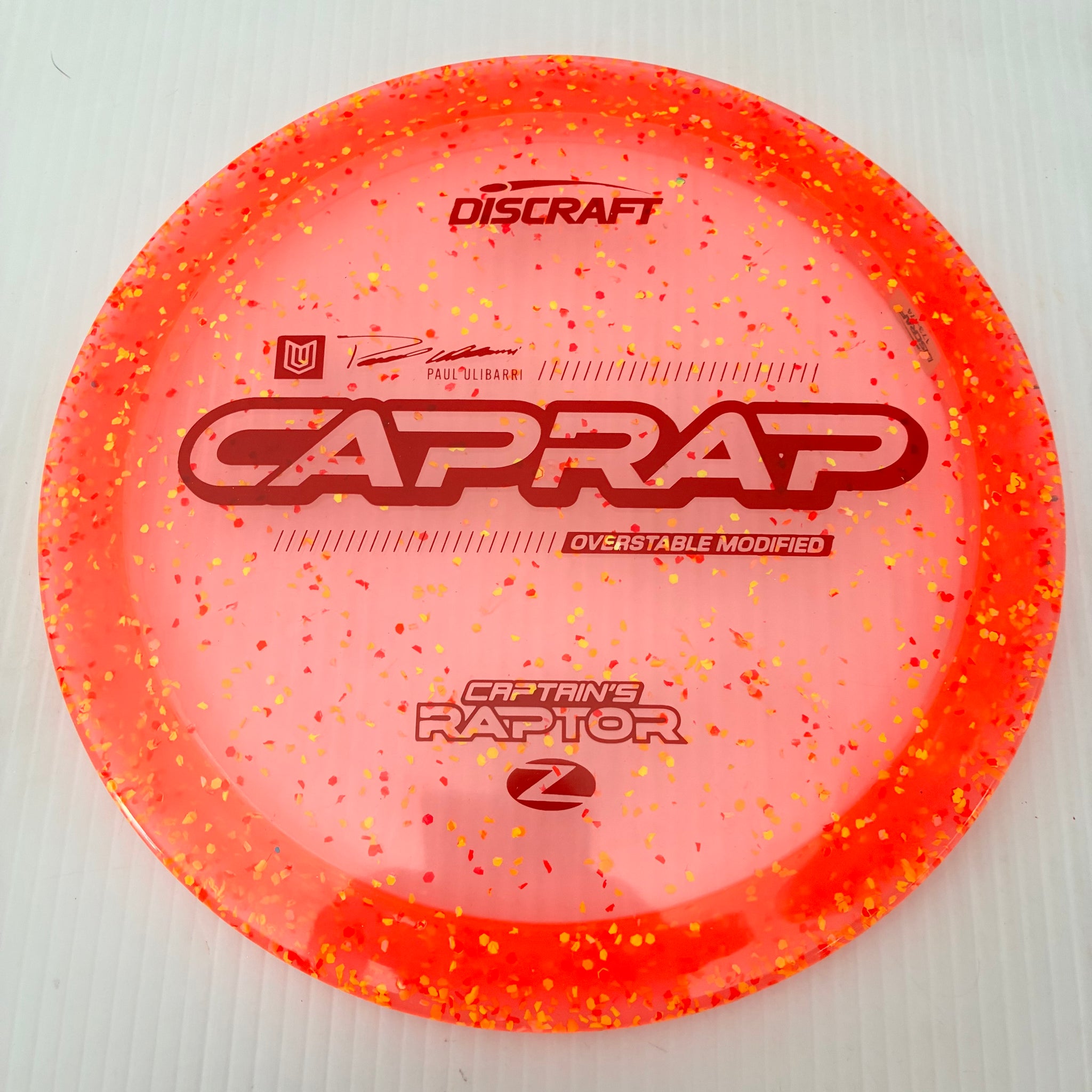 Discraft 2026 Paul Ulibarri Tour Series Z Confetti Captain's Raptor 9/3/1/4