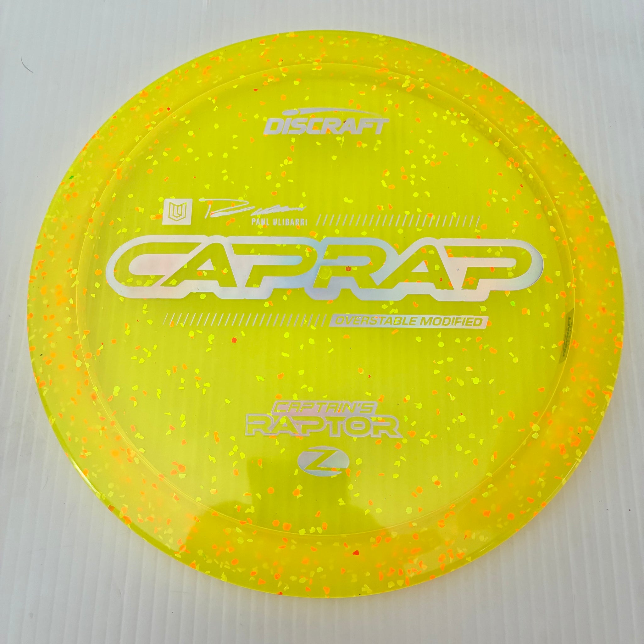 Discraft 2026 Paul Ulibarri Tour Series Z Confetti Captain's Raptor 9/3/1/4