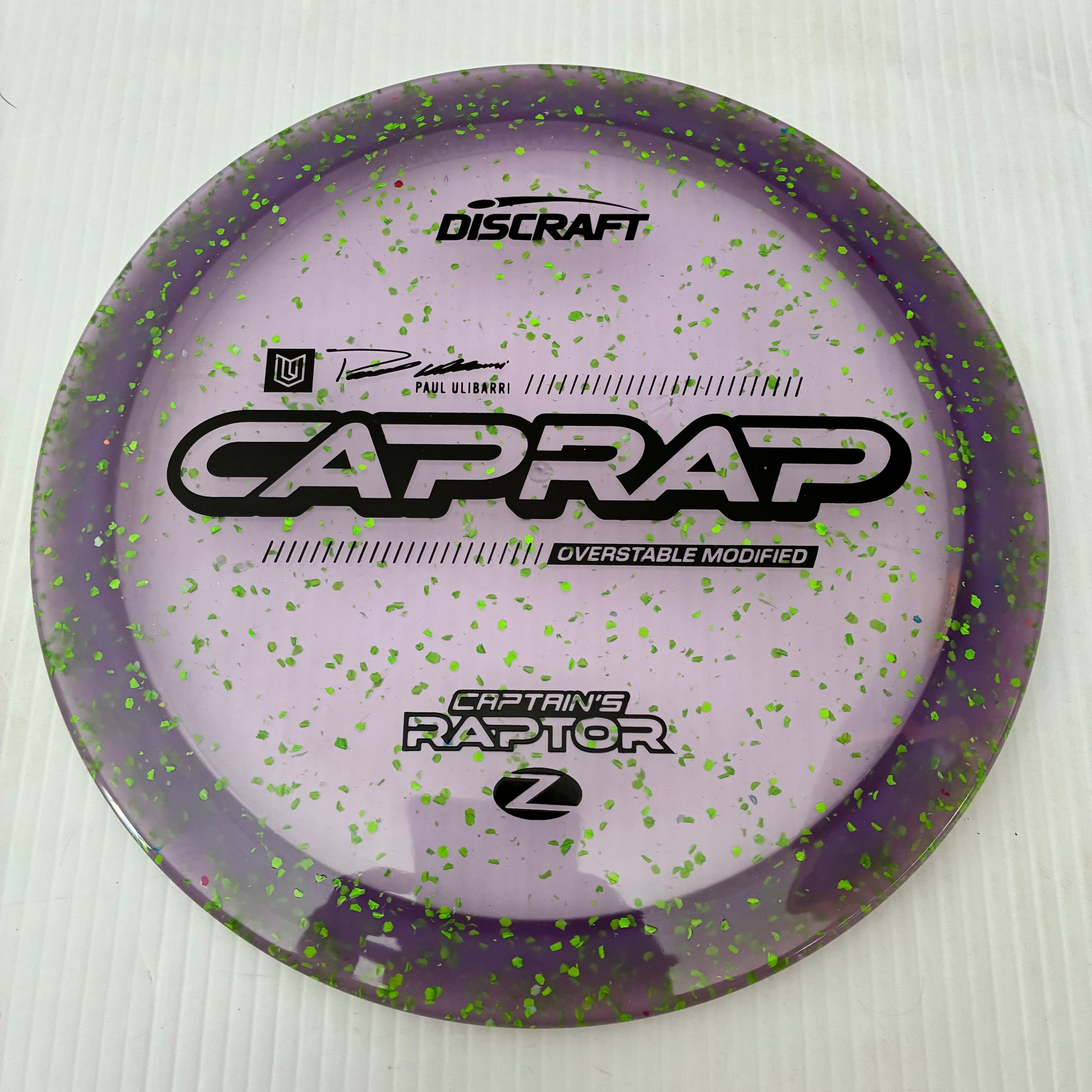 Discraft 2026 Paul Ulibarri Tour Series Z Confetti Captain's Raptor 9/3/1/4