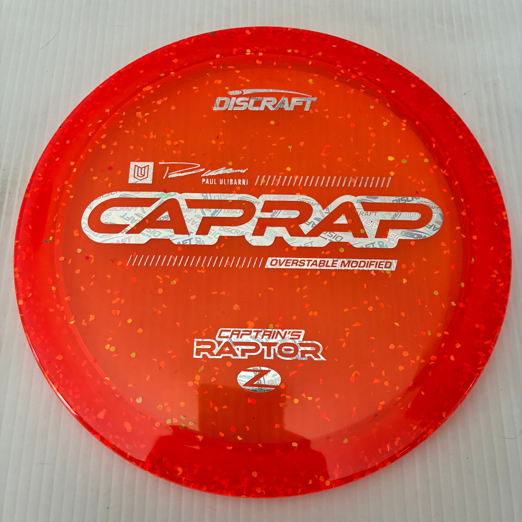 Discraft 2026 Paul Ulibarri Tour Series Z Confetti Captain's Raptor 9/3/1/4