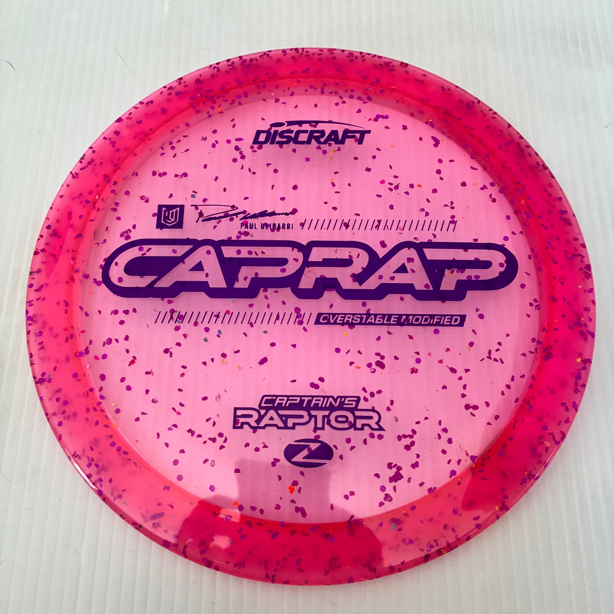 Discraft 2026 Paul Ulibarri Tour Series Z Confetti Captain's Raptor 9/3/1/4