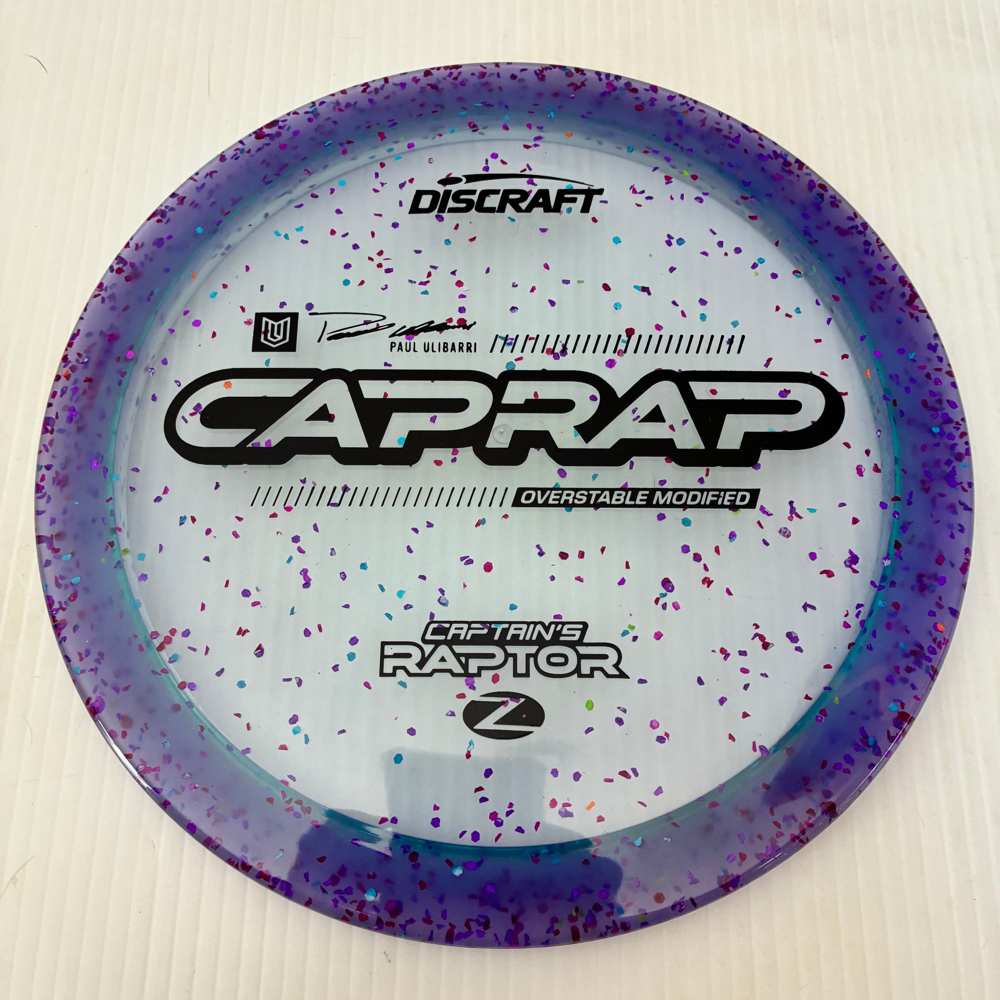 Discraft 2026 Paul Ulibarri Tour Series Z Confetti Captain's Raptor 9/3/1/4