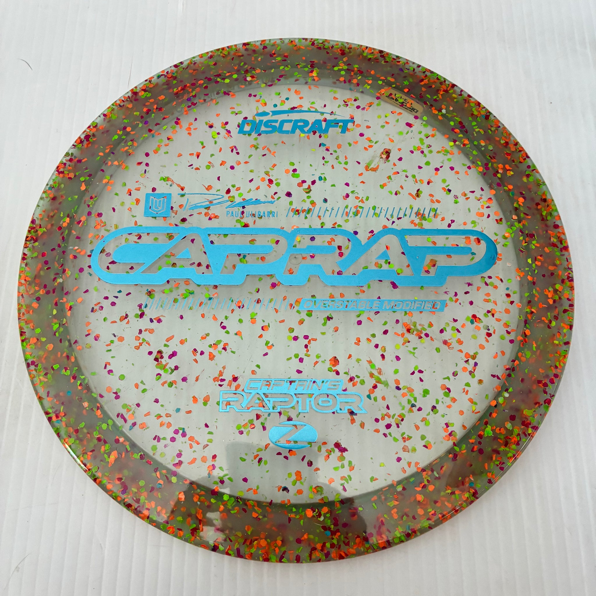Discraft 2026 Paul Ulibarri Tour Series Z Confetti Captain's Raptor 9/3/1/4