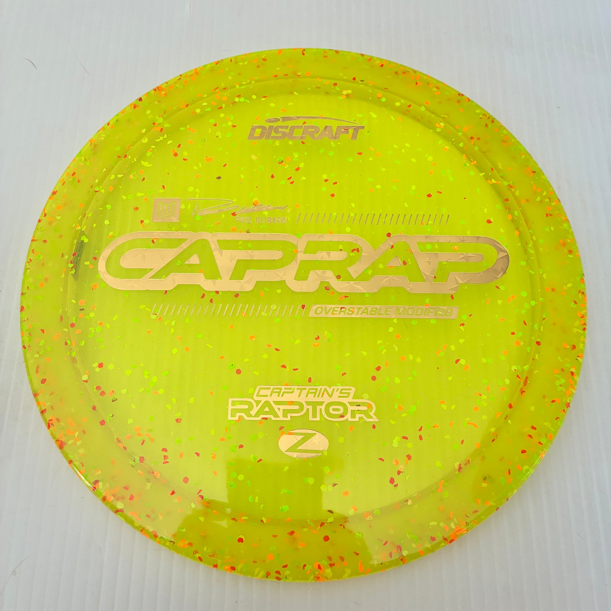 Discraft 2026 Paul Ulibarri Tour Series Z Confetti Captain's Raptor 9/3/1/4