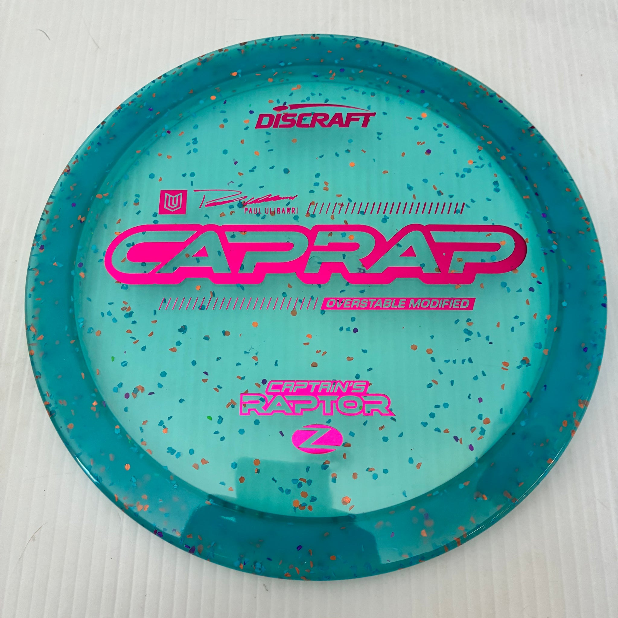 Discraft 2026 Paul Ulibarri Tour Series Z Confetti Captain's Raptor 9/3/1/4