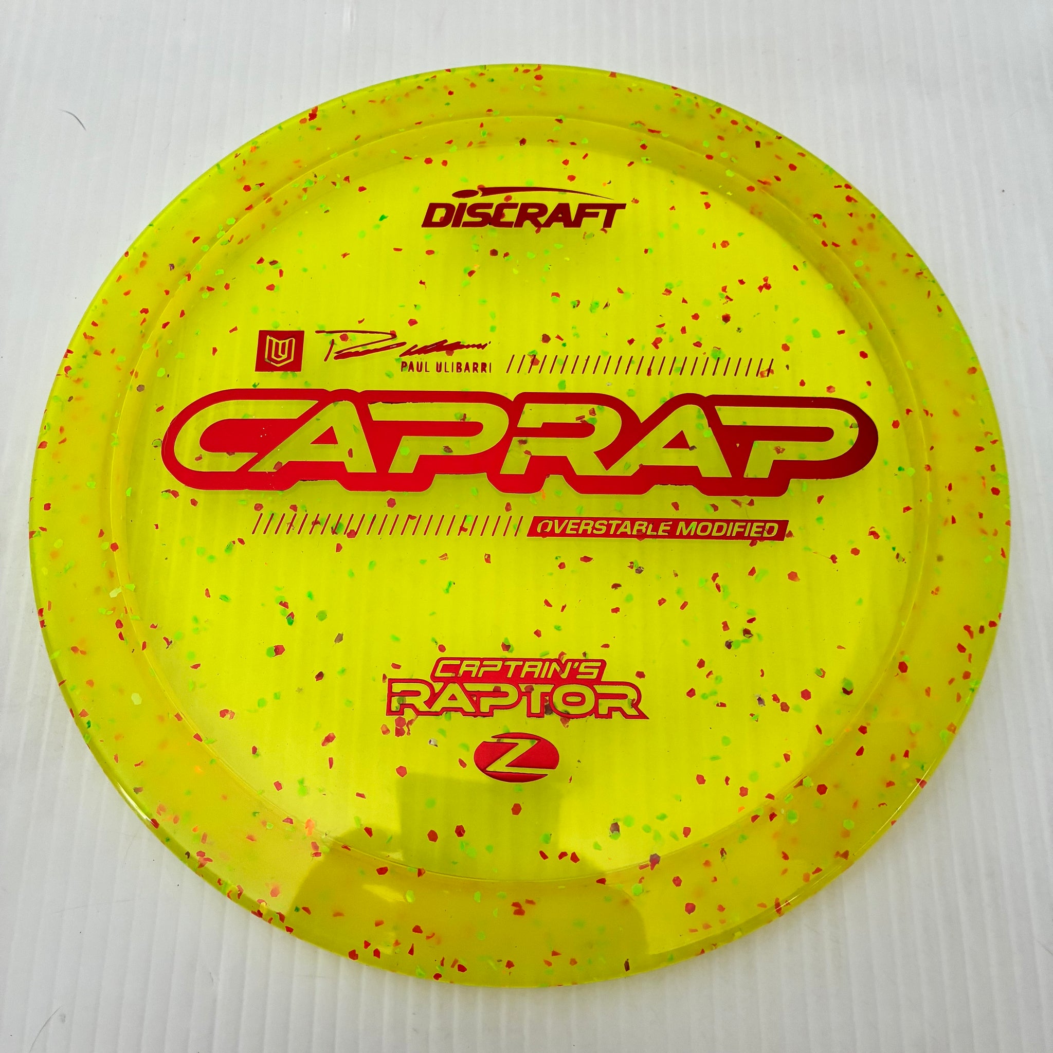 Discraft 2026 Paul Ulibarri Tour Series Z Confetti Captain's Raptor 9/3/1/4