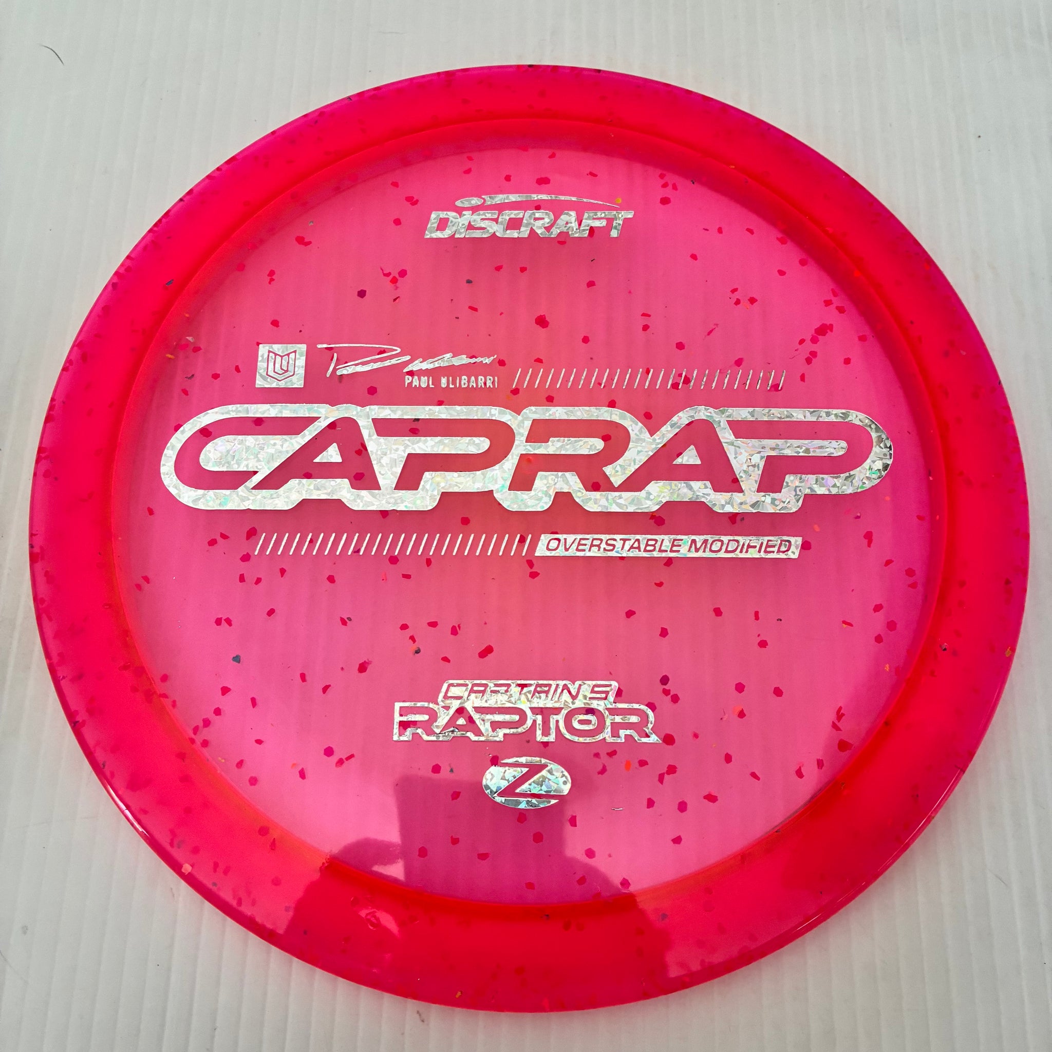 Discraft 2026 Paul Ulibarri Tour Series Z Confetti Captain's Raptor 9/3/1/4