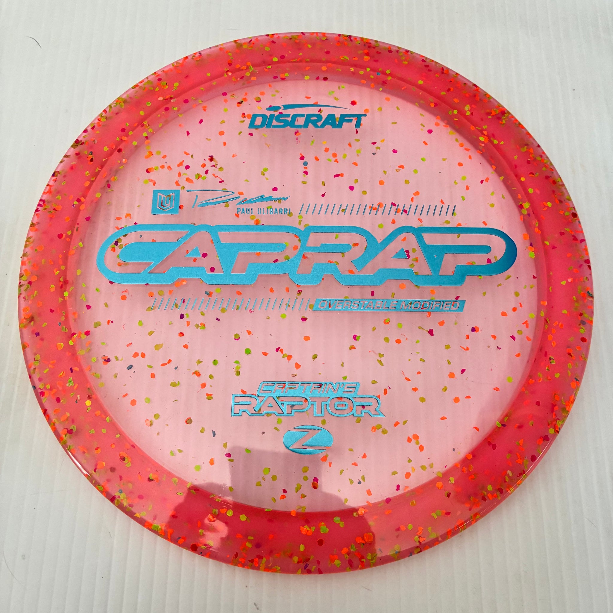 Discraft 2026 Paul Ulibarri Tour Series Z Confetti Captain's Raptor 9/3/1/4