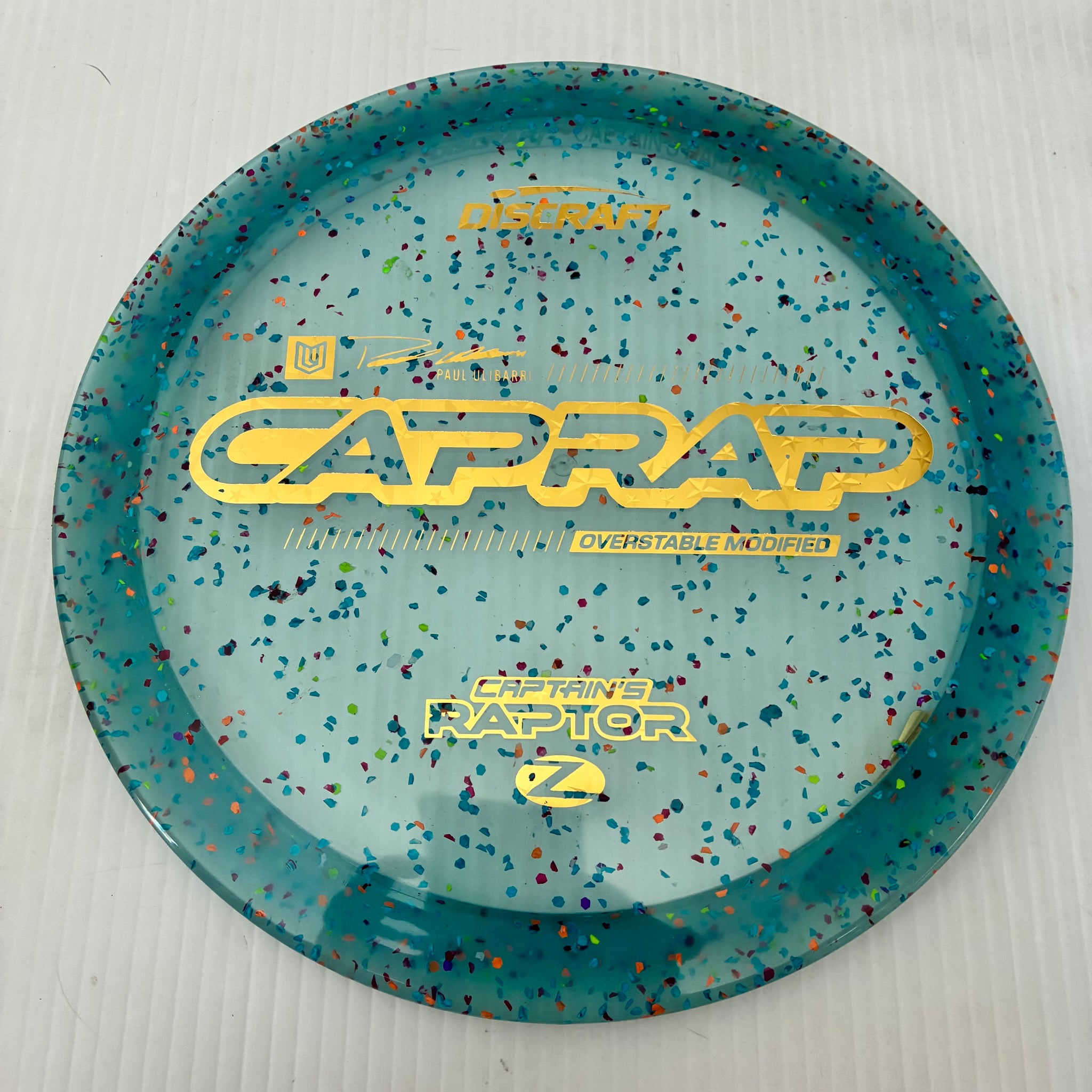 Discraft 2026 Paul Ulibarri Tour Series Z Confetti Captain's Raptor 9/3/1/4