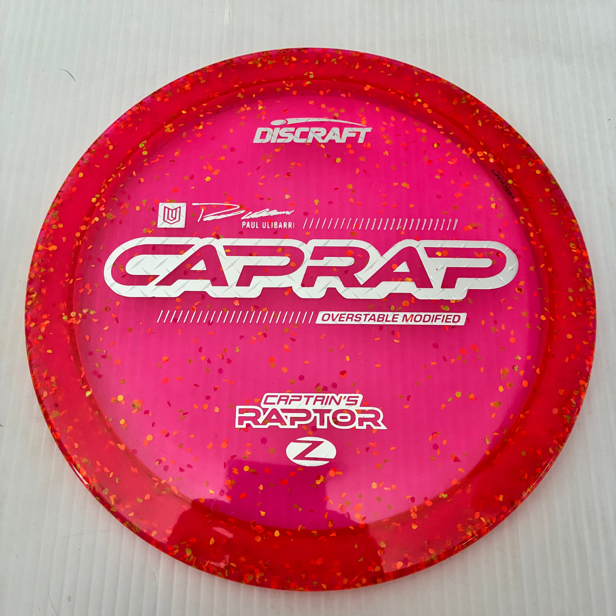 Discraft 2026 Paul Ulibarri Tour Series Z Confetti Captain's Raptor 9/3/1/4