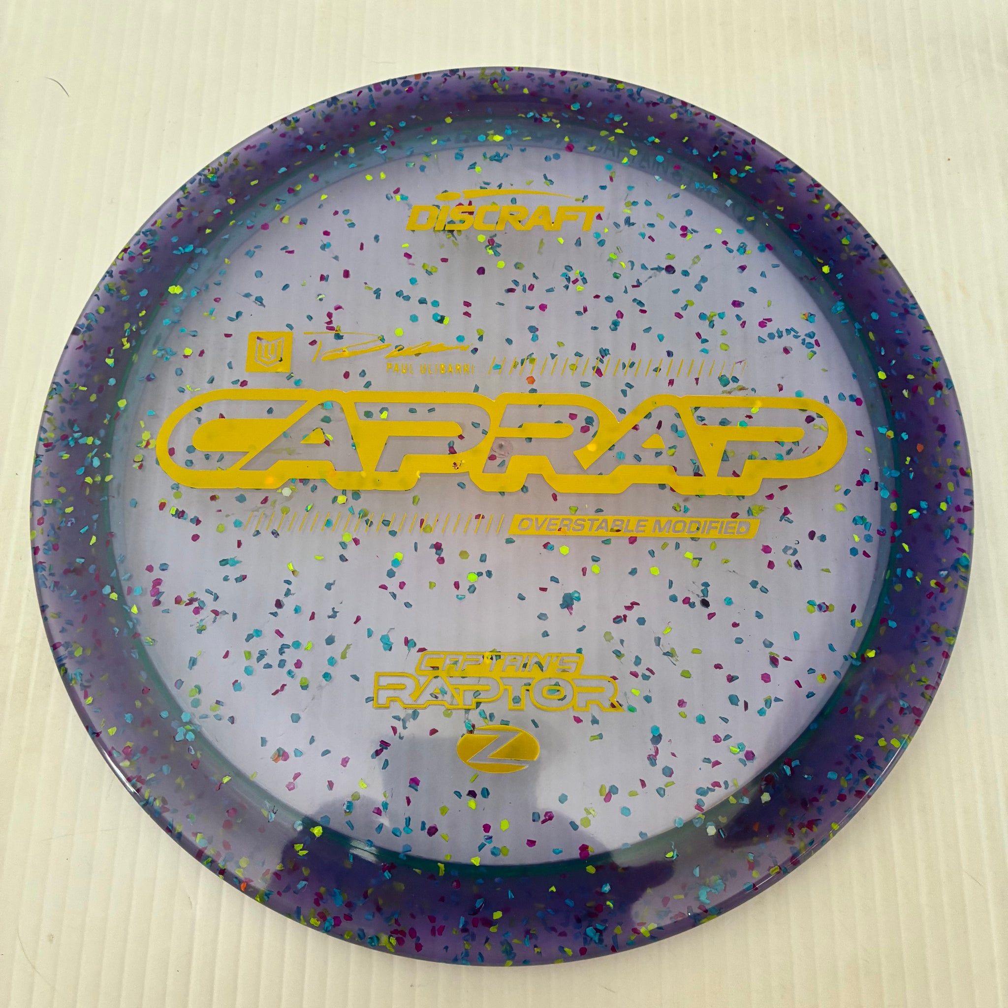 Discraft 2026 Paul Ulibarri Tour Series Z Confetti Captain's Raptor 9/3/1/4