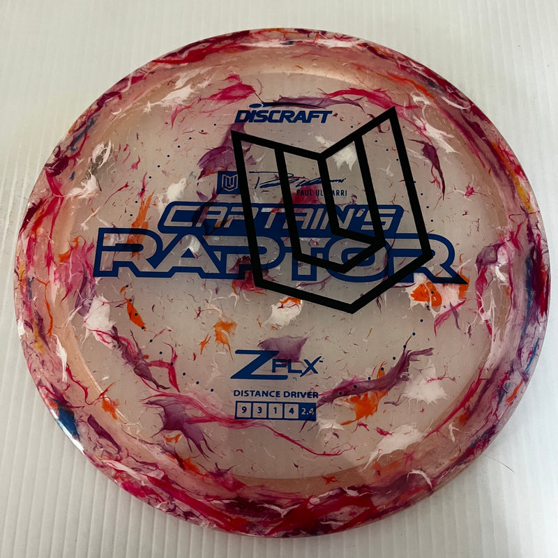 Discraft 2024 Paul Ulibarri Overstamp Jawbreaker Z FLX Captain's Raptor 9/3/1/4