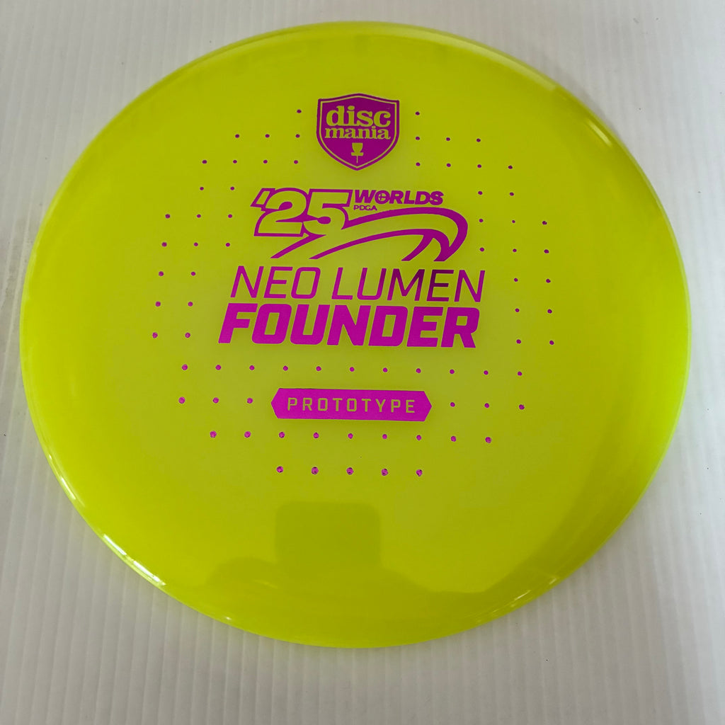 Discmania 2025 Worlds Prototype Evolution NEO Lumen Glow Founder 5/6/-4/1