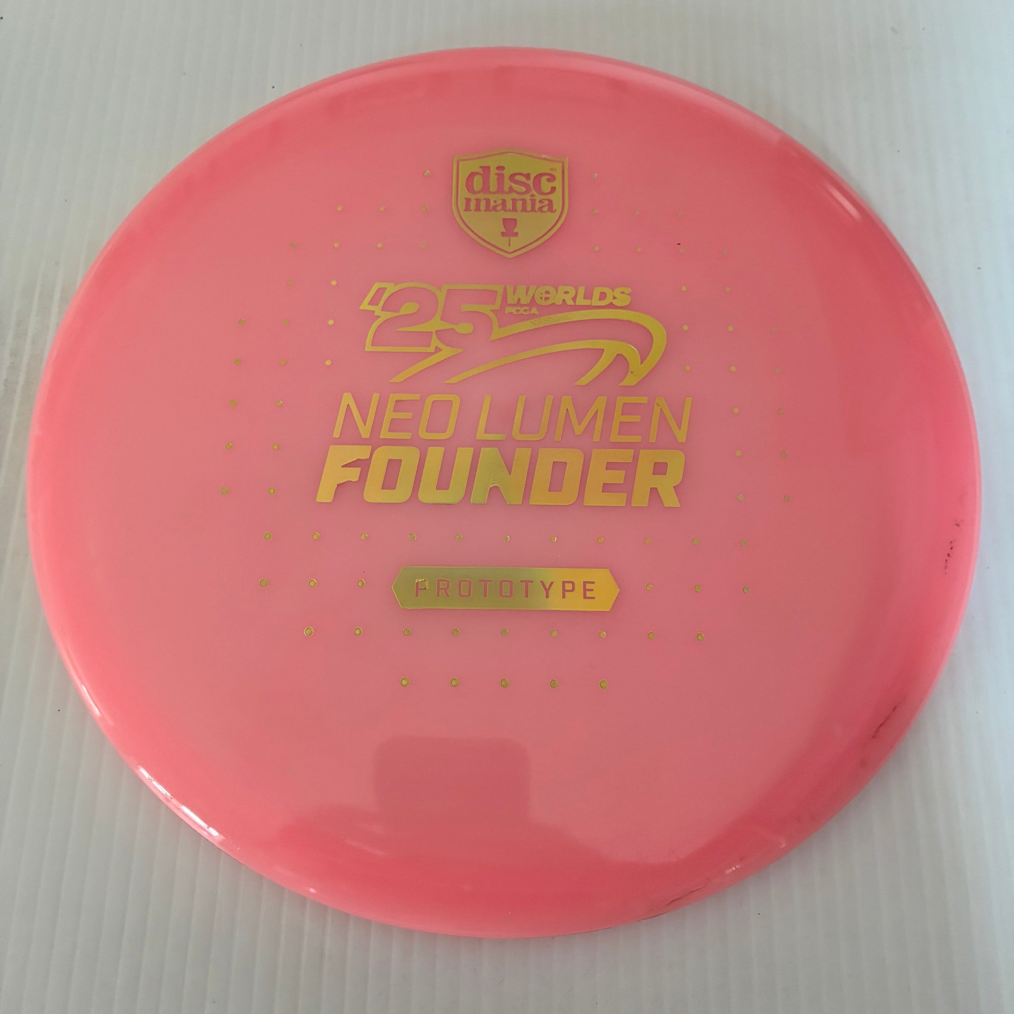 Discmania 2025 Worlds Prototype Evolution NEO Lumen Glow Founder 5/6/-4/1