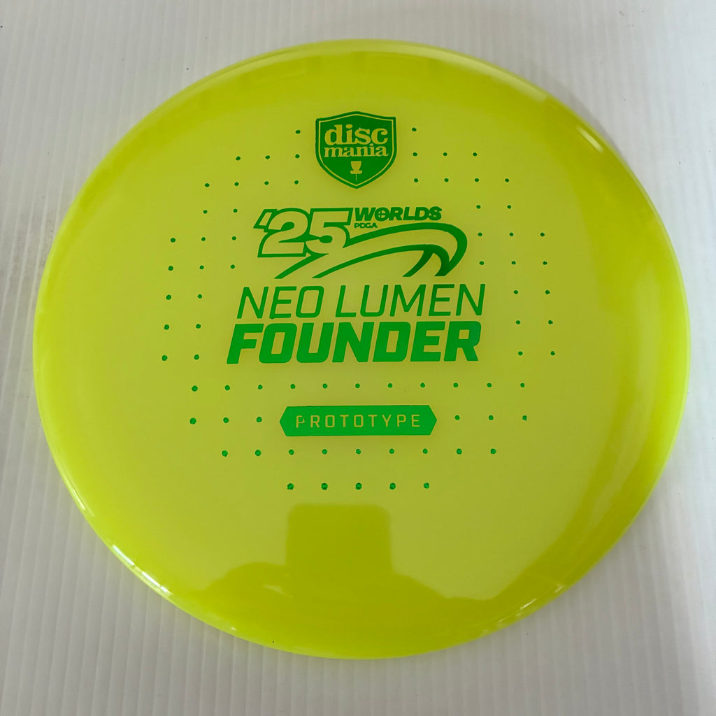 Discmania 2025 Worlds Prototype Evolution NEO Lumen Glow Founder 5/6/-4/1