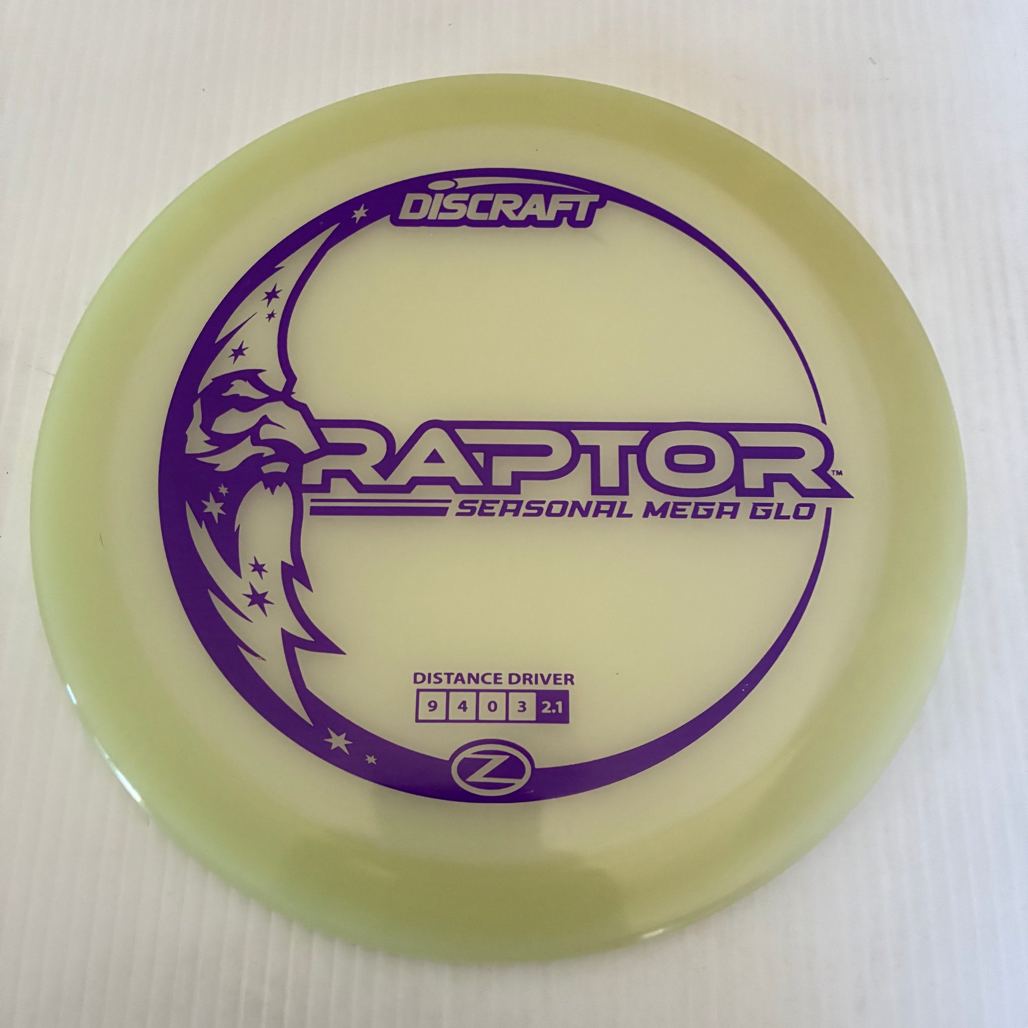 Discraft Mega GLO Z Raptor 9/4/0/3