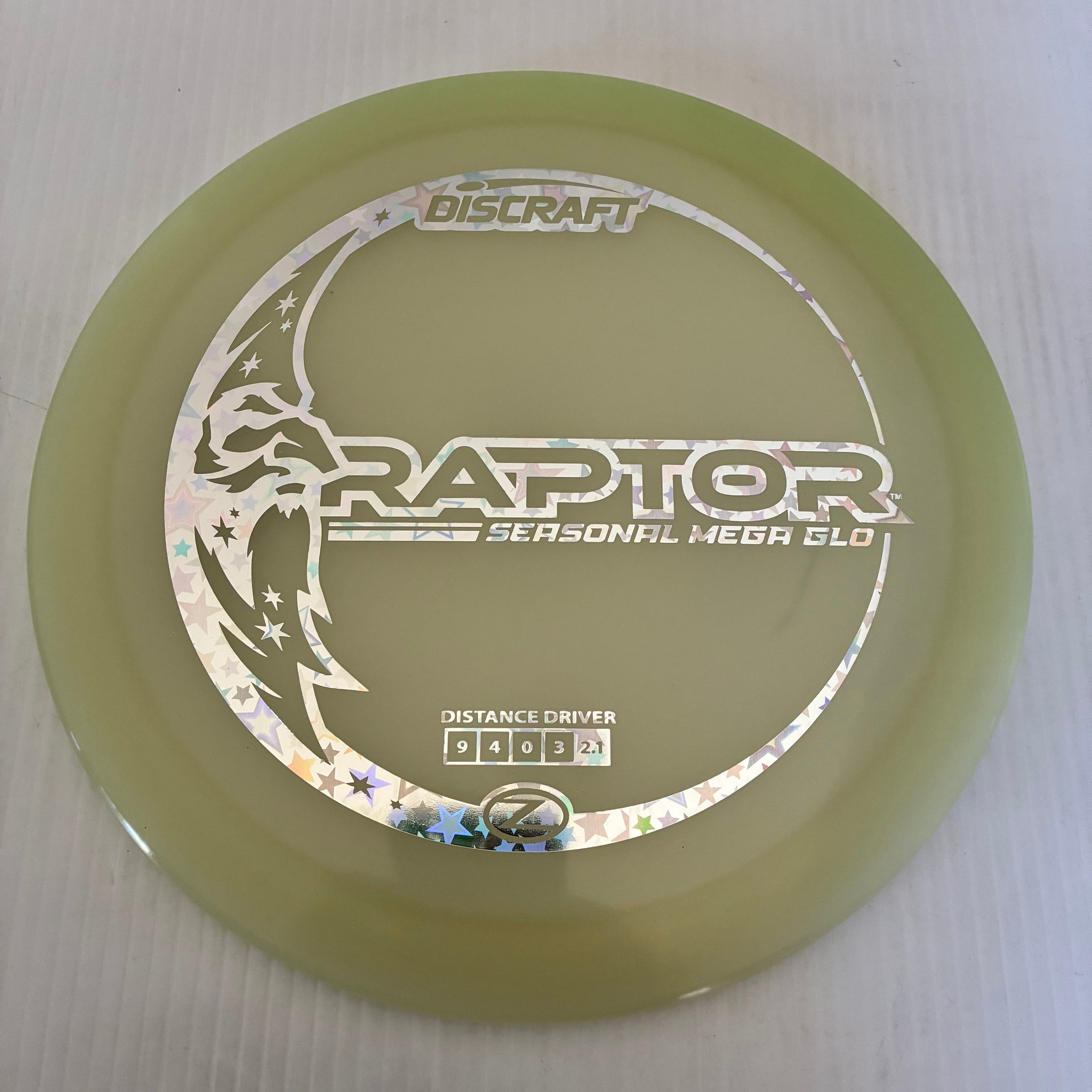 Discraft Mega GLO Z Raptor 9/4/0/3