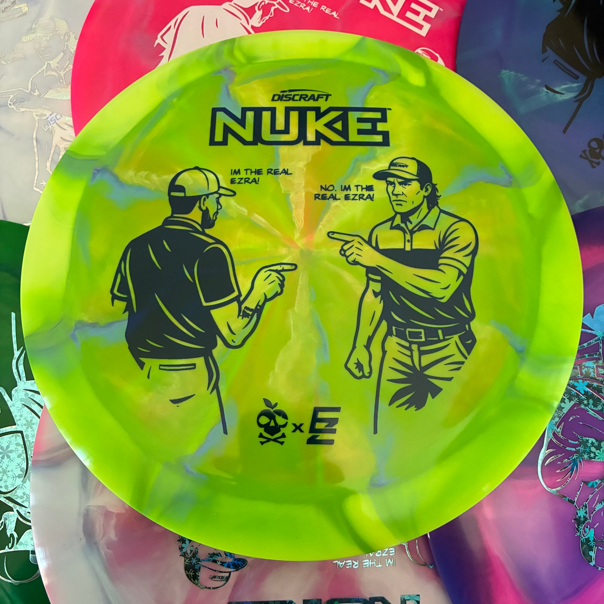 Discraft Ezra vs. Ezra Swirly ESP Nuke 13/5/-1/3