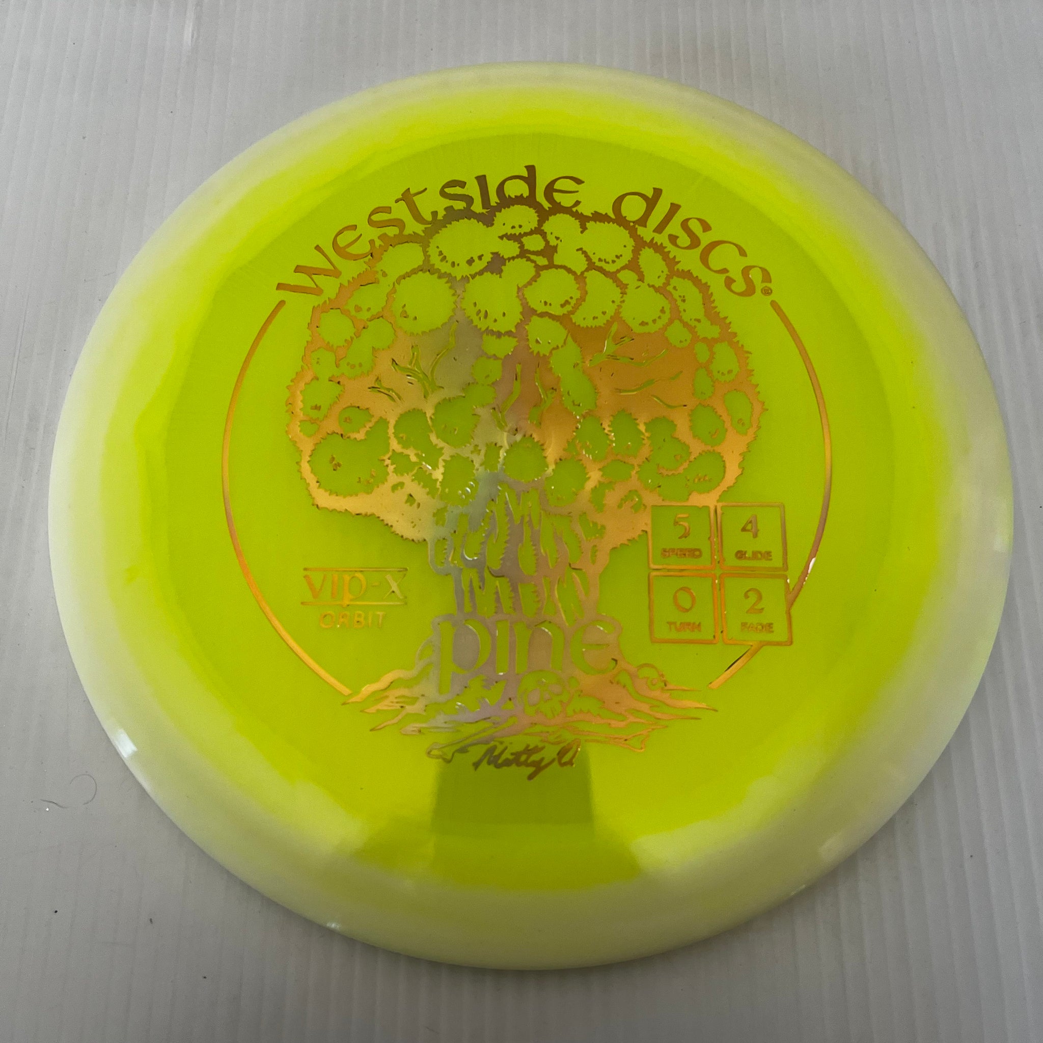 Westside Discs 2024 Matt Orum Team Series VIP-X Orbit Pine 5/4/0/2