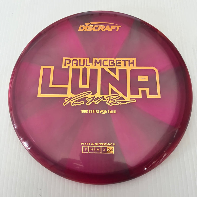 Discraft 2025 Paul McBeth Tour Series Z Swirl Blend Luna 3/3/0/3