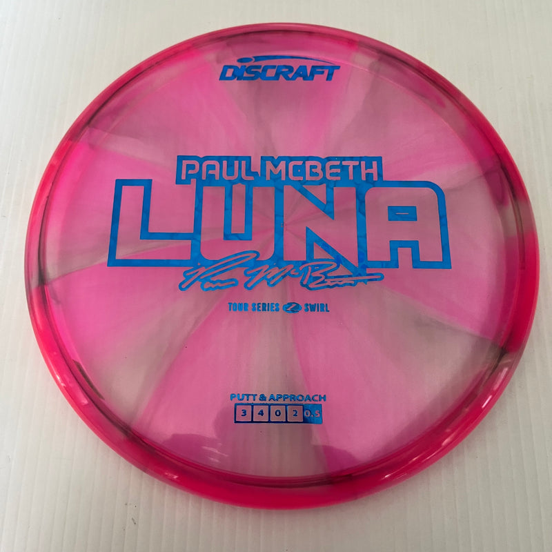 Discraft 2025 Paul McBeth Tour Series Z Swirl Blend Luna 3/3/0/3
