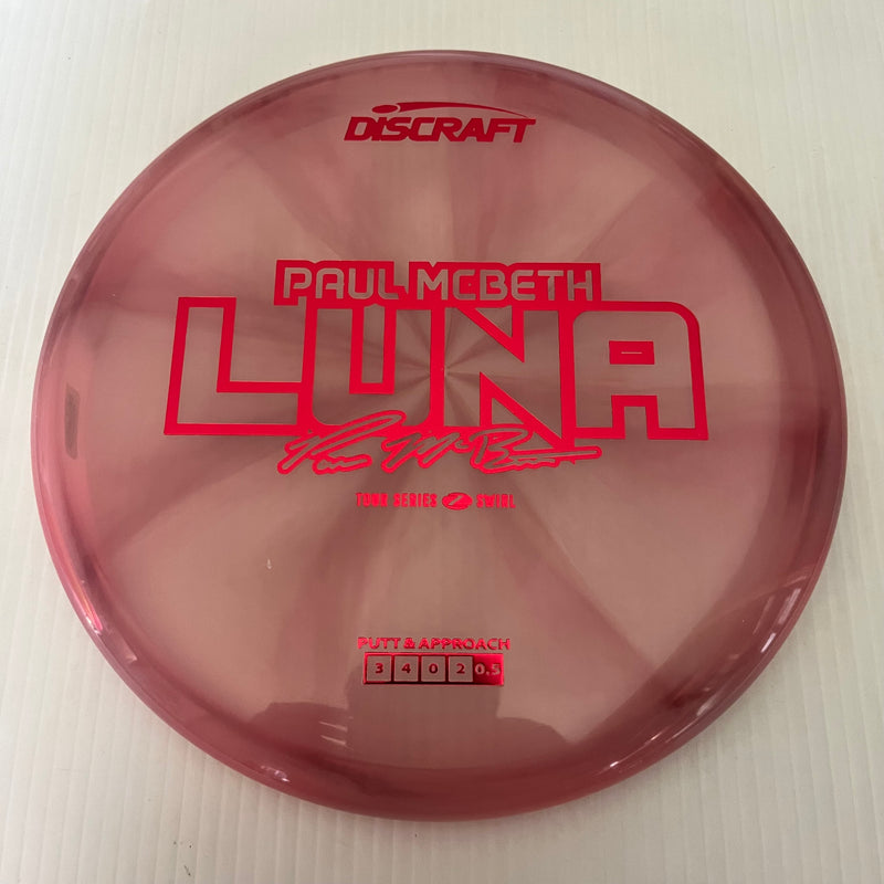 Discraft 2025 Paul McBeth Tour Series Z Swirl Blend Luna 3/3/0/3