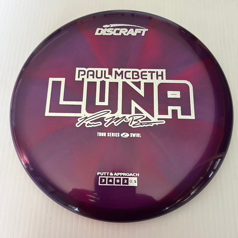 Discraft 2025 Paul McBeth Tour Series Z Swirl Blend Luna 3/3/0/3