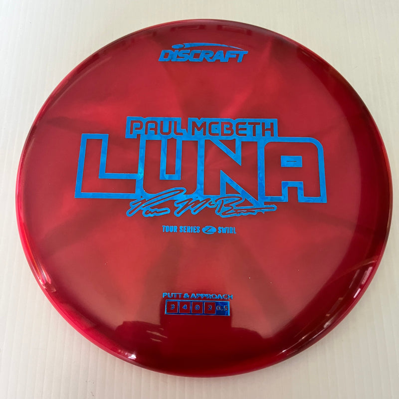 Discraft 2025 Paul McBeth Tour Series Z Swirl Blend Luna 3/3/0/3
