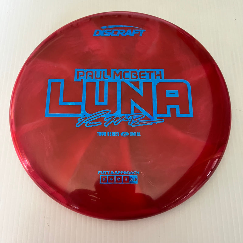 Discraft 2025 Paul McBeth Tour Series Z Swirl Blend Luna 3/3/0/3