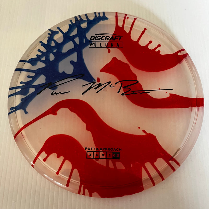 Discraft Paul McBeth American Flag Fly Dye Z Luna 3/3/0/3