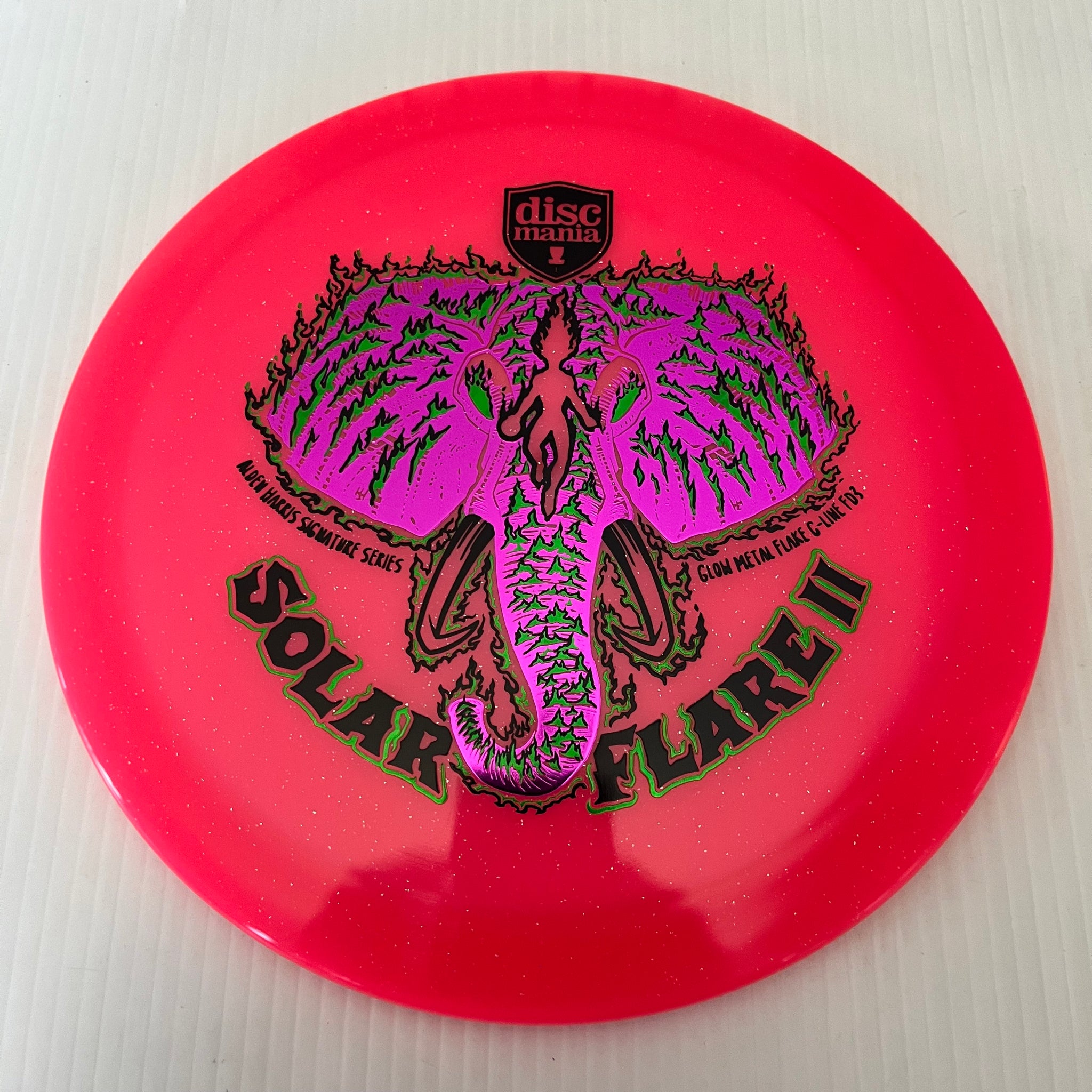 Discmania 2025 Alden Harris Signature Series Solar Flare 2 Glow Metal Flake C-Line FD3 9/4/0/3