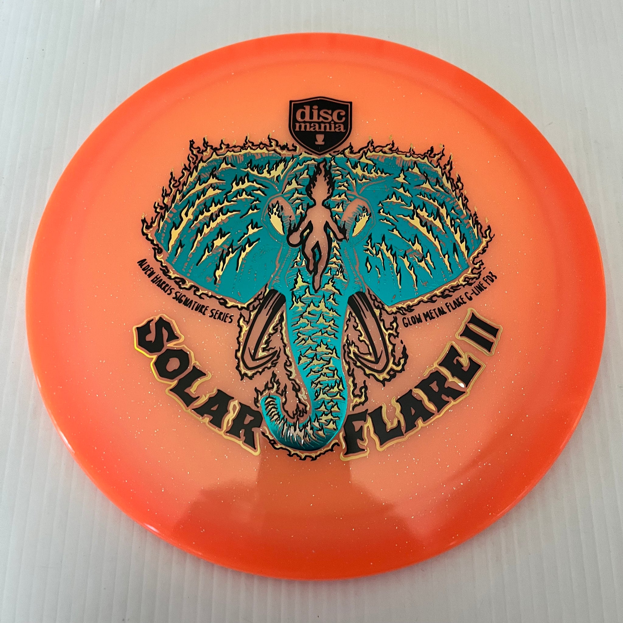 Discmania 2025 Alden Harris Signature Series Solar Flare 2 Glow Metal Flake C-Line FD3 9/4/0/3