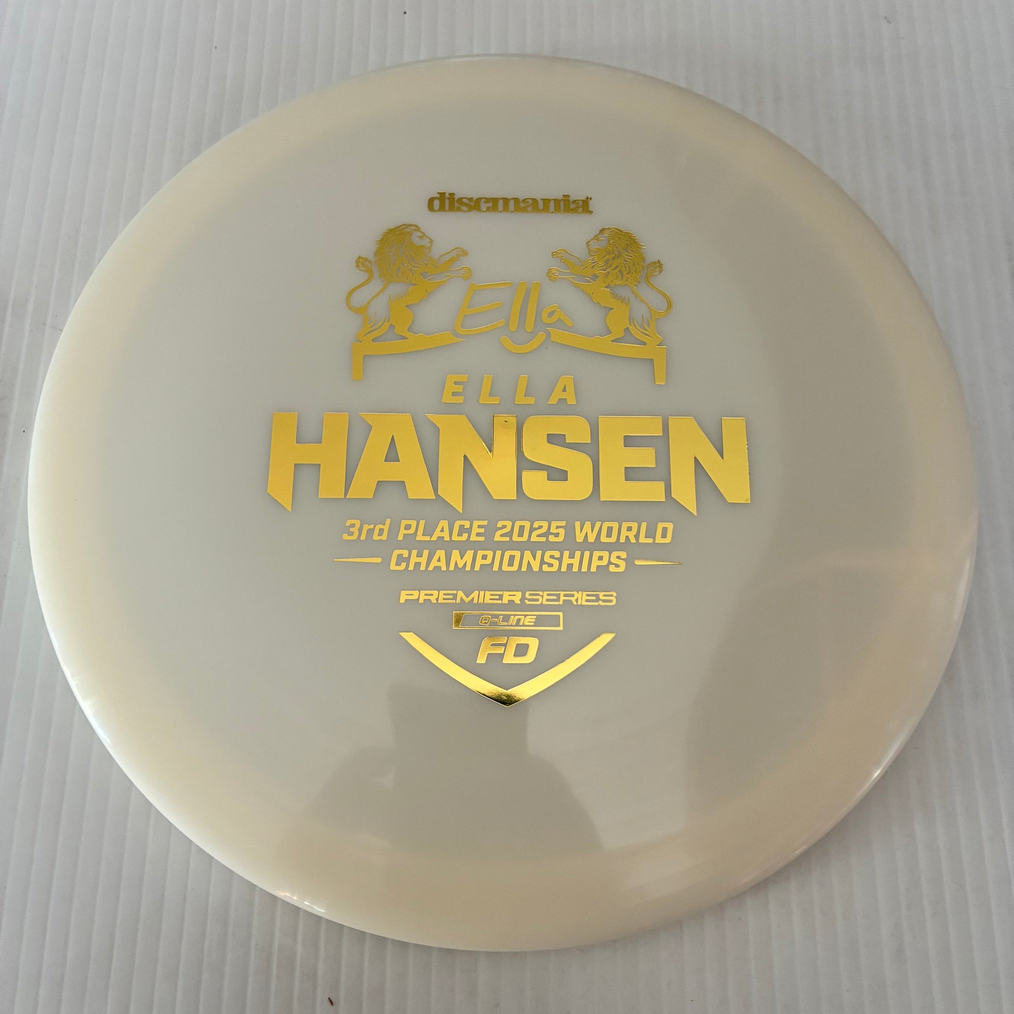 Discmania 2025 Ella Hansen 3rd Place Worlds Premier Series Q-Line FD 7/6/0/1