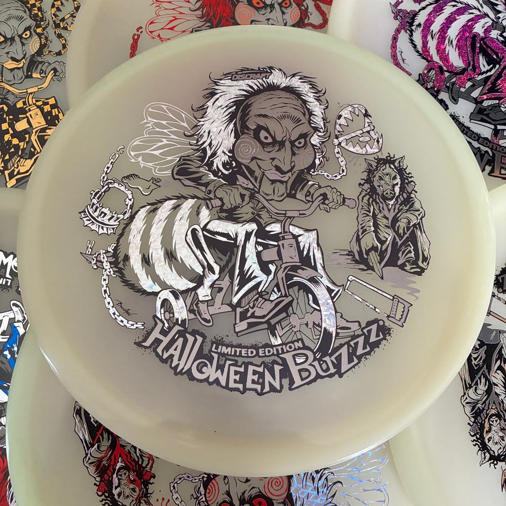 Discraft 2026 Halloween Saw Themed Mega GLO Z Buzzz 5/4/-1/1