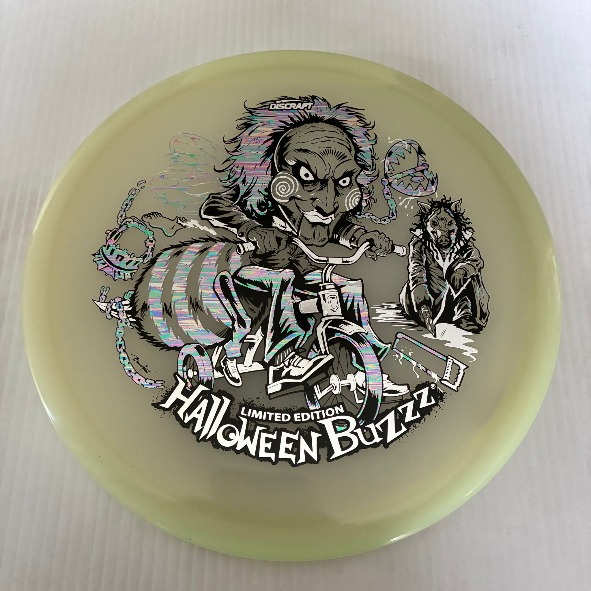 Discraft 2026 Halloween Saw Themed Mega GLO Z Buzzz 5/4/-1/1