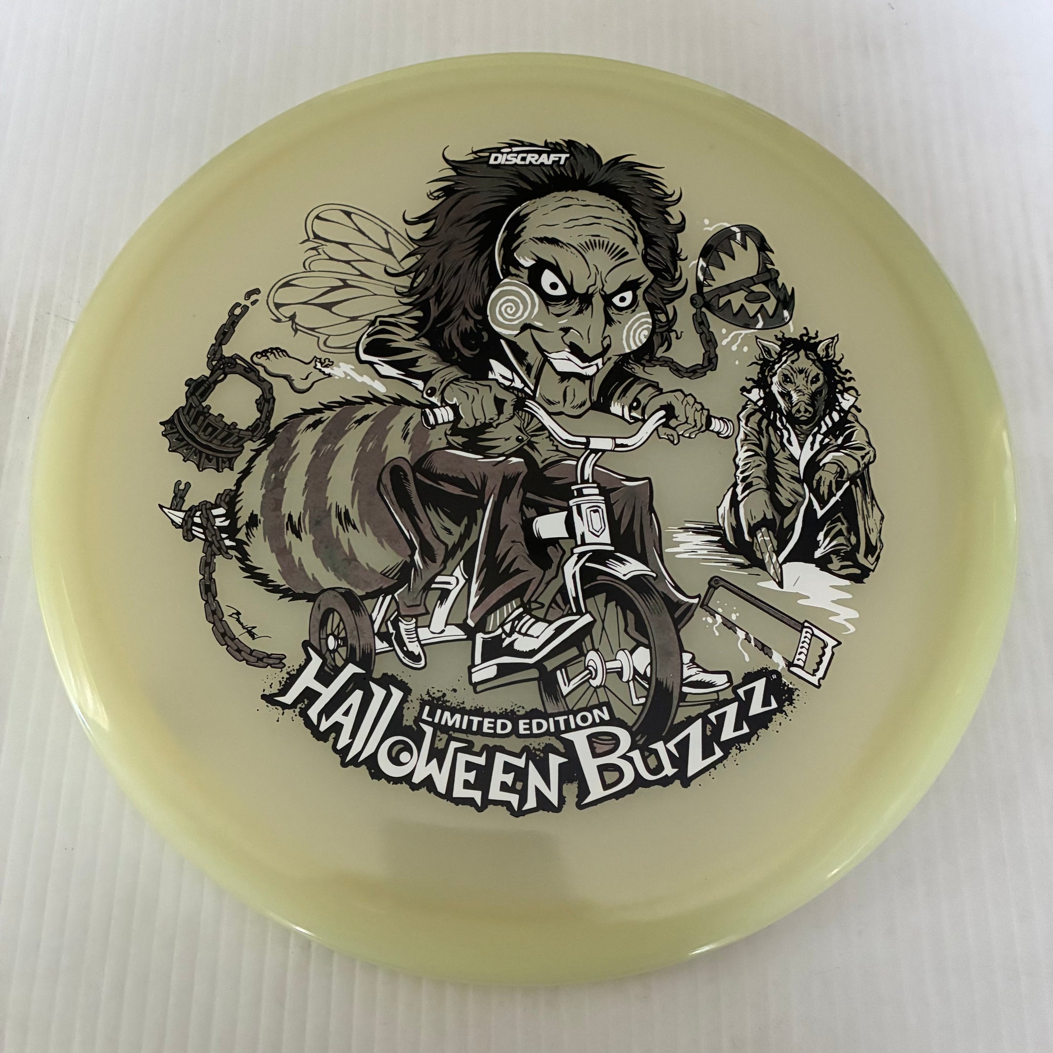 Discraft 2026 Halloween Saw Themed Mega GLO Z Buzzz 5/4/-1/1