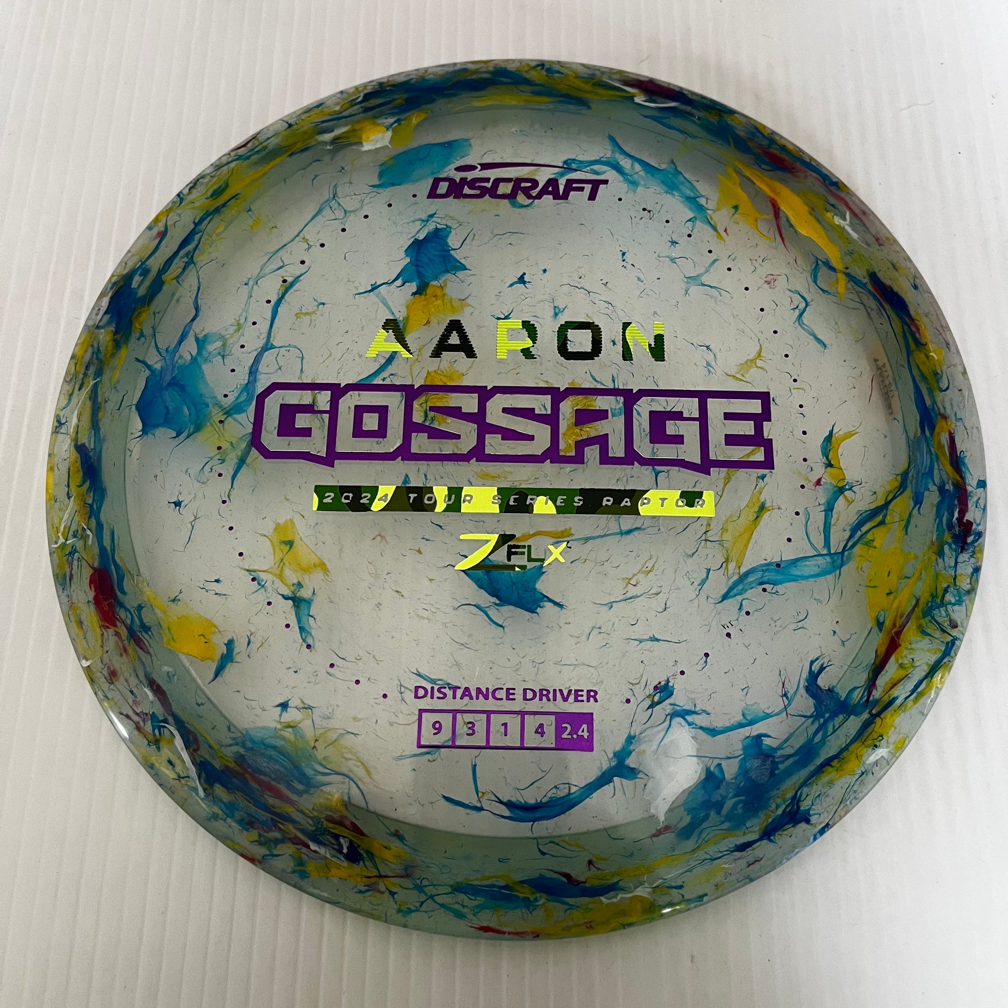 Discraft 2024 Aaron Gossage Tour Series Jawbreaker Z FLX Raptor 9/4/0/3