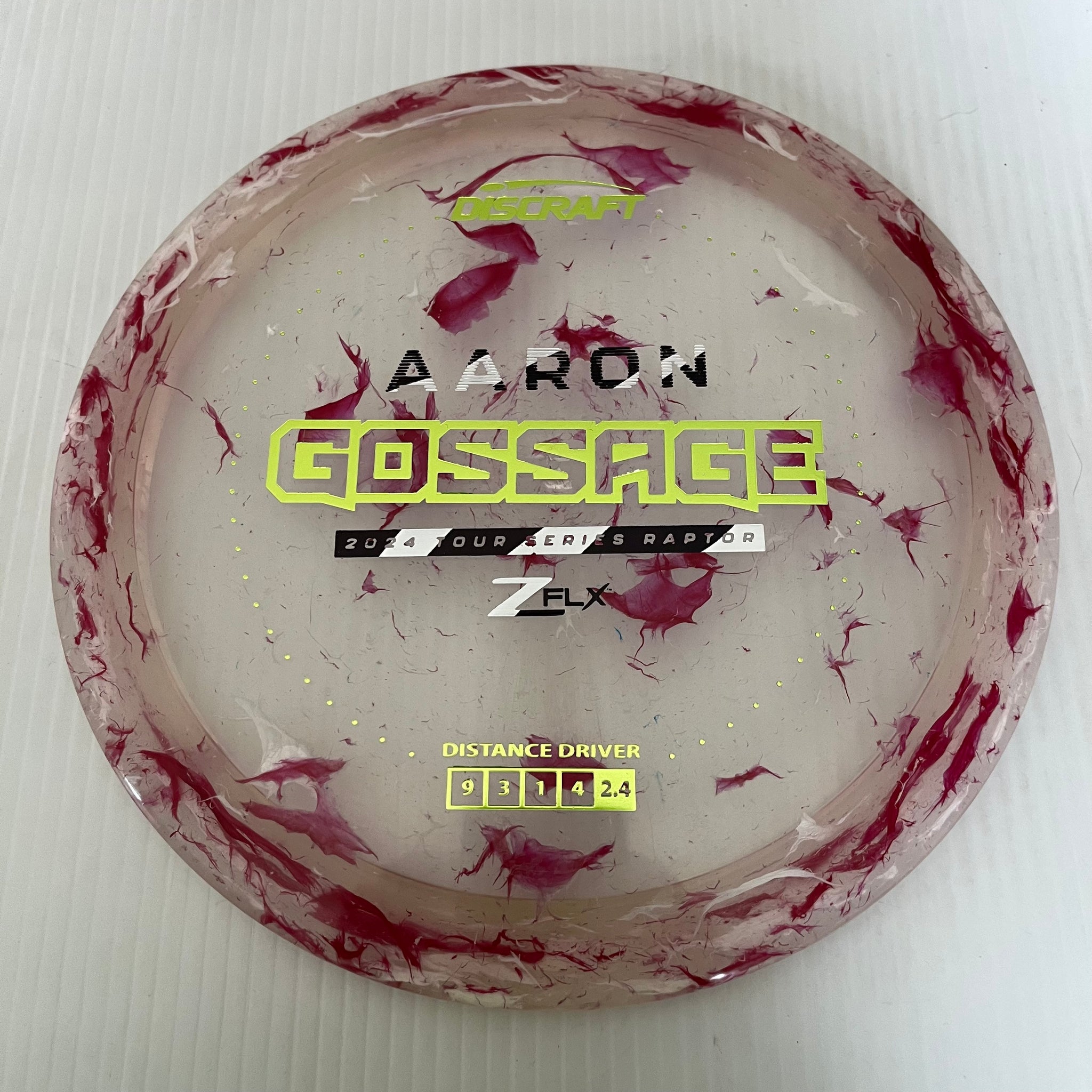 Discraft 2024 Aaron Gossage Tour Series Jawbreaker Z FLX Raptor 9/4/0/3