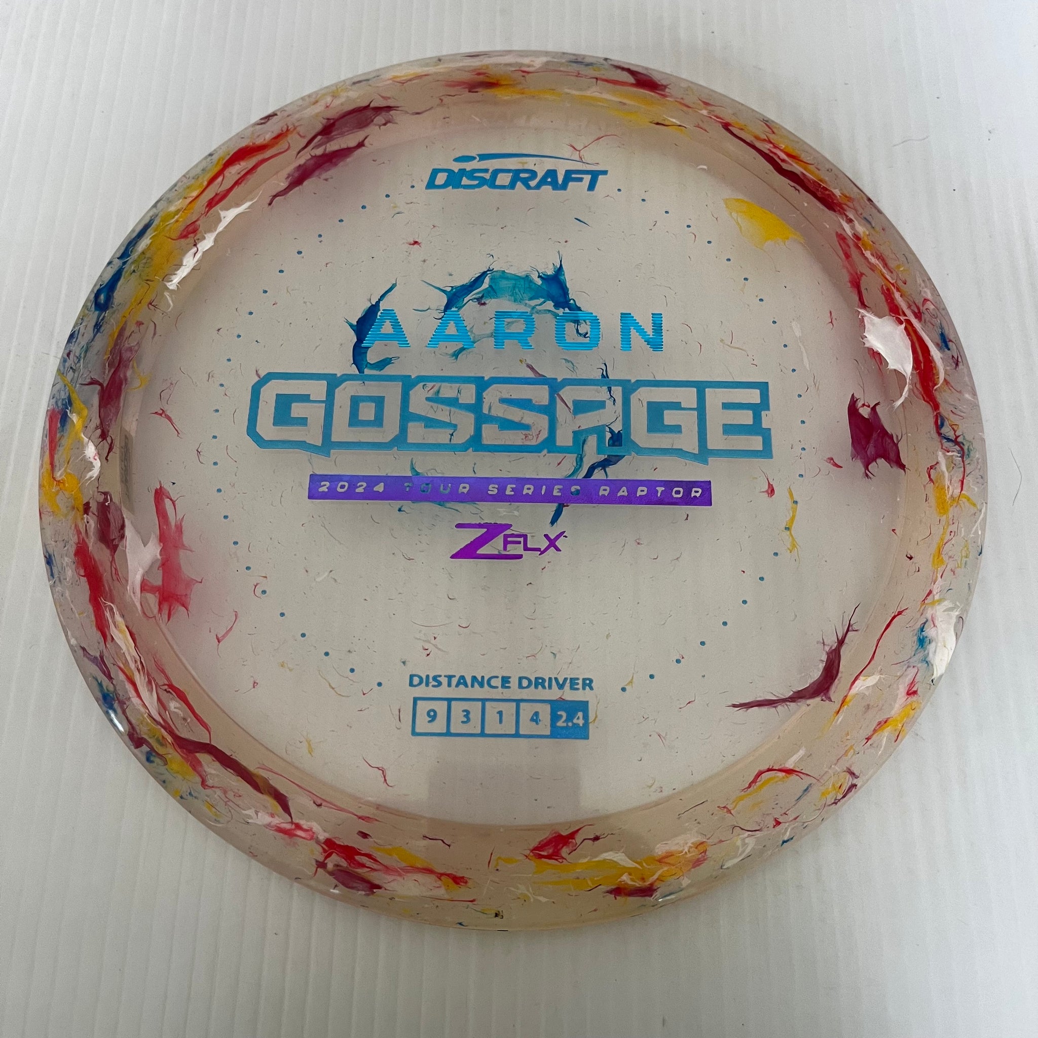 Discraft 2024 Aaron Gossage Tour Series Jawbreaker Z FLX Raptor 9/4/0/3