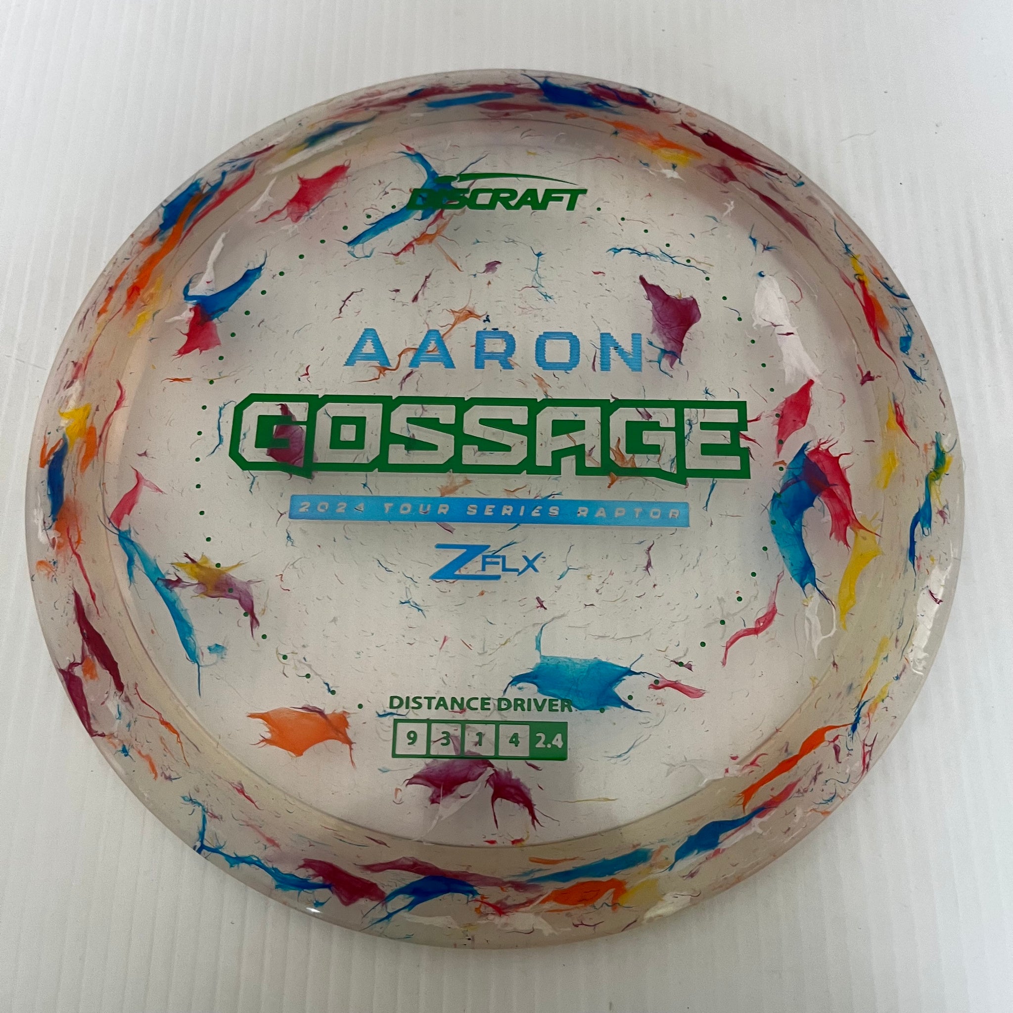 Discraft 2024 Aaron Gossage Tour Series Jawbreaker Z FLX Raptor 9/4/0/3