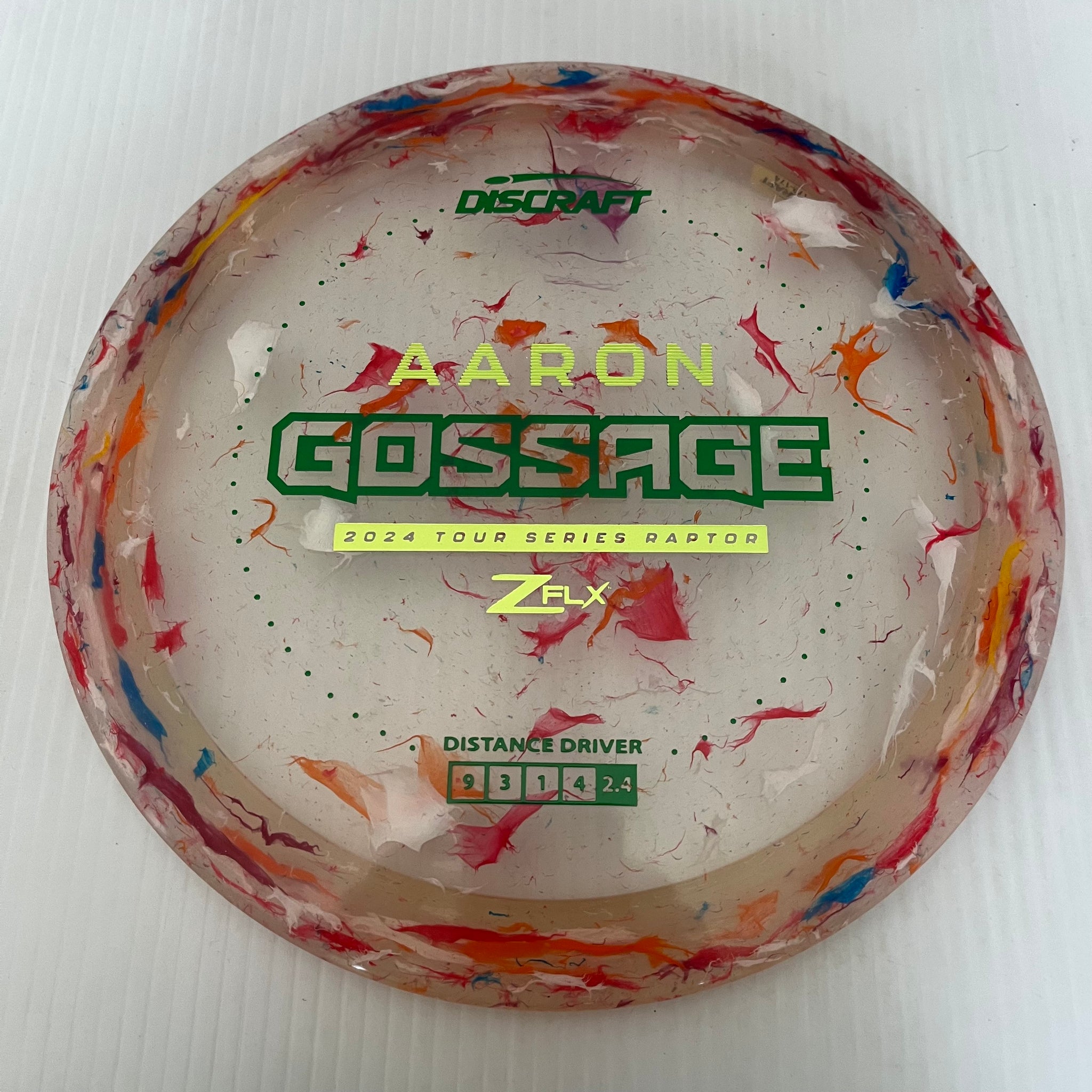 Discraft 2024 Aaron Gossage Tour Series Jawbreaker Z FLX Raptor 9/4/0/3