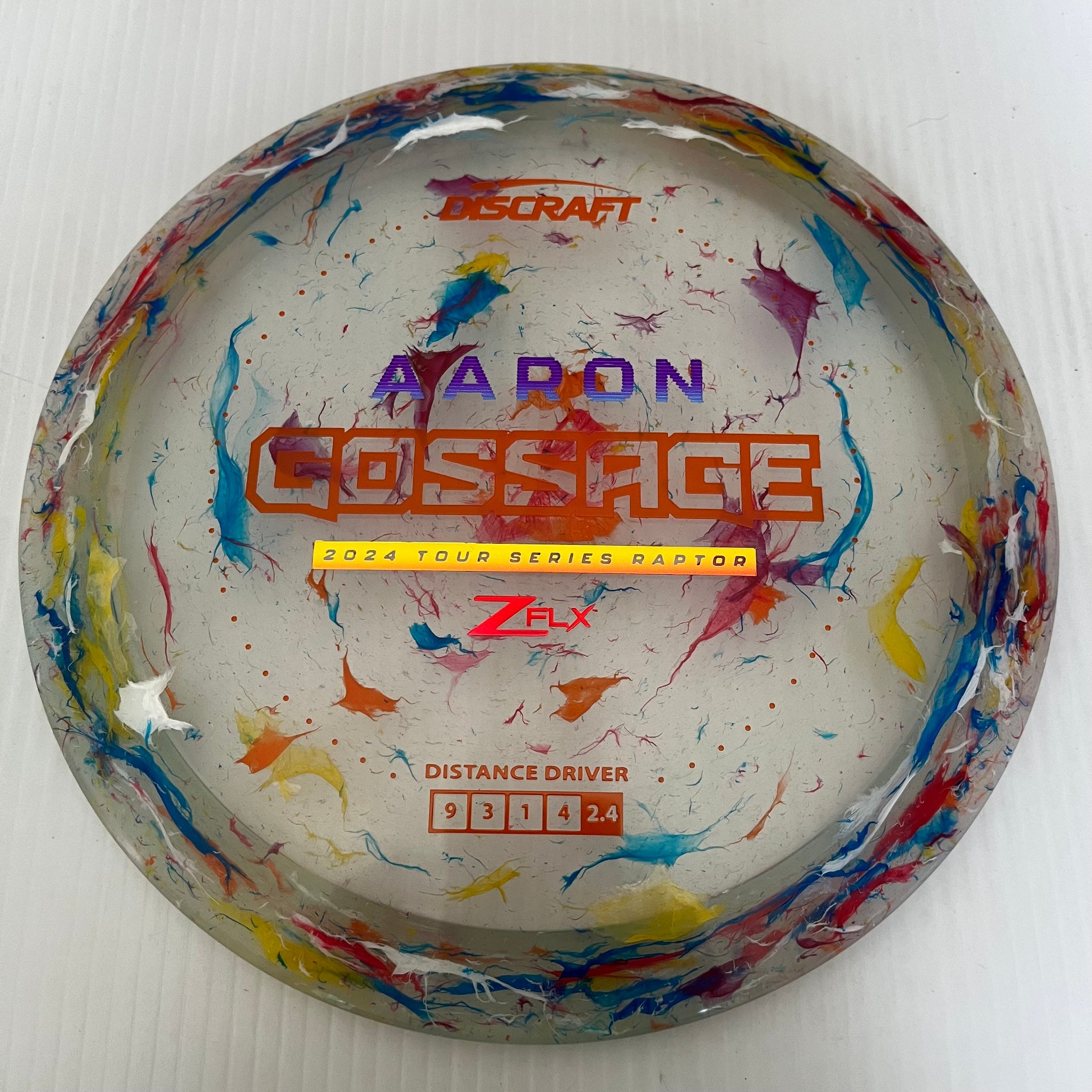 Discraft 2024 Aaron Gossage Tour Series Jawbreaker Z FLX Raptor 9/4/0/3