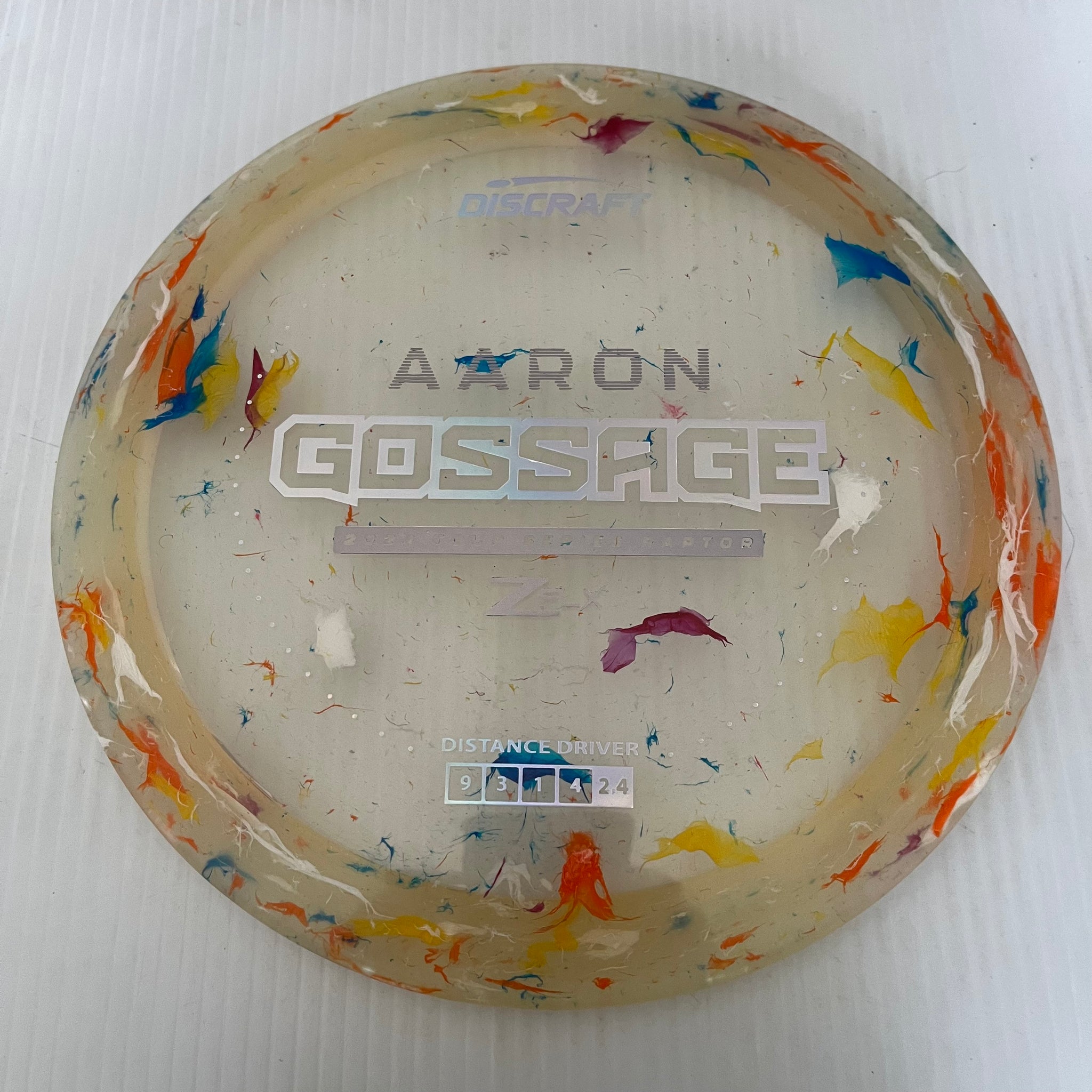 Discraft 2024 Aaron Gossage Tour Series Jawbreaker Z FLX Raptor 9/4/0/3