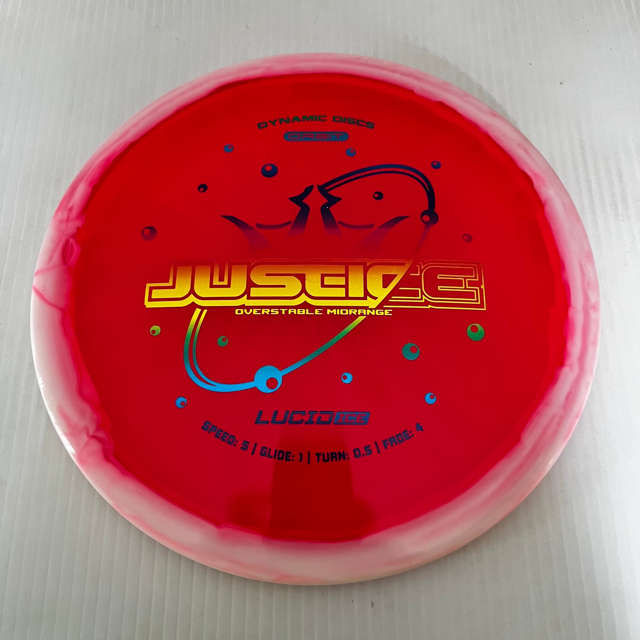 Dynamic Discs Lucid Ice Orbit Justice 5/1/0.5/4